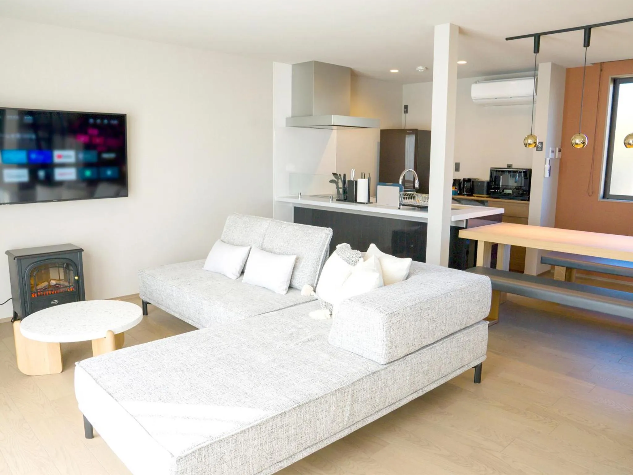 Living room, Bed in Rakuten STAY Fuji Kawaguchiko Station