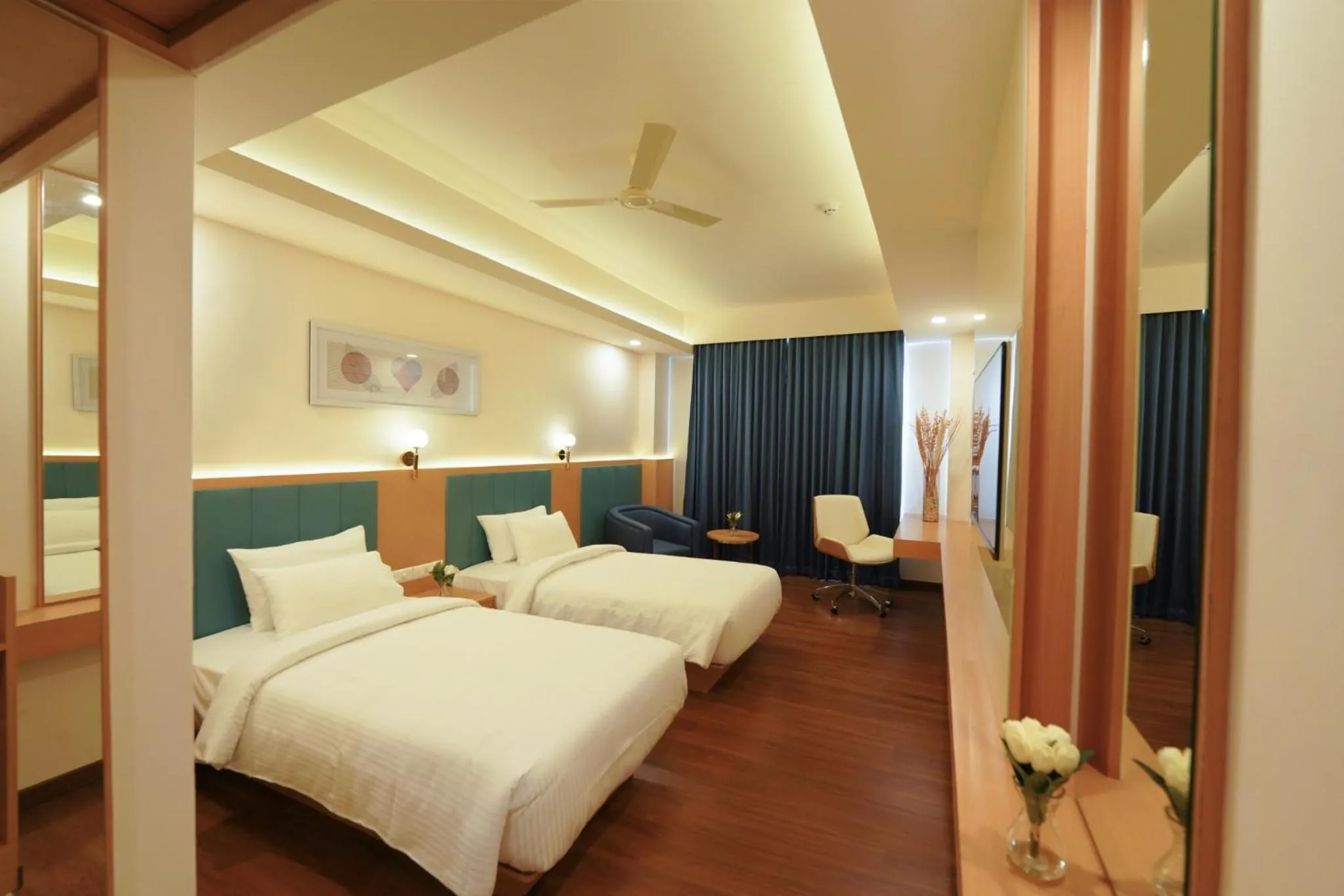 Bed in Hotel Turmeric