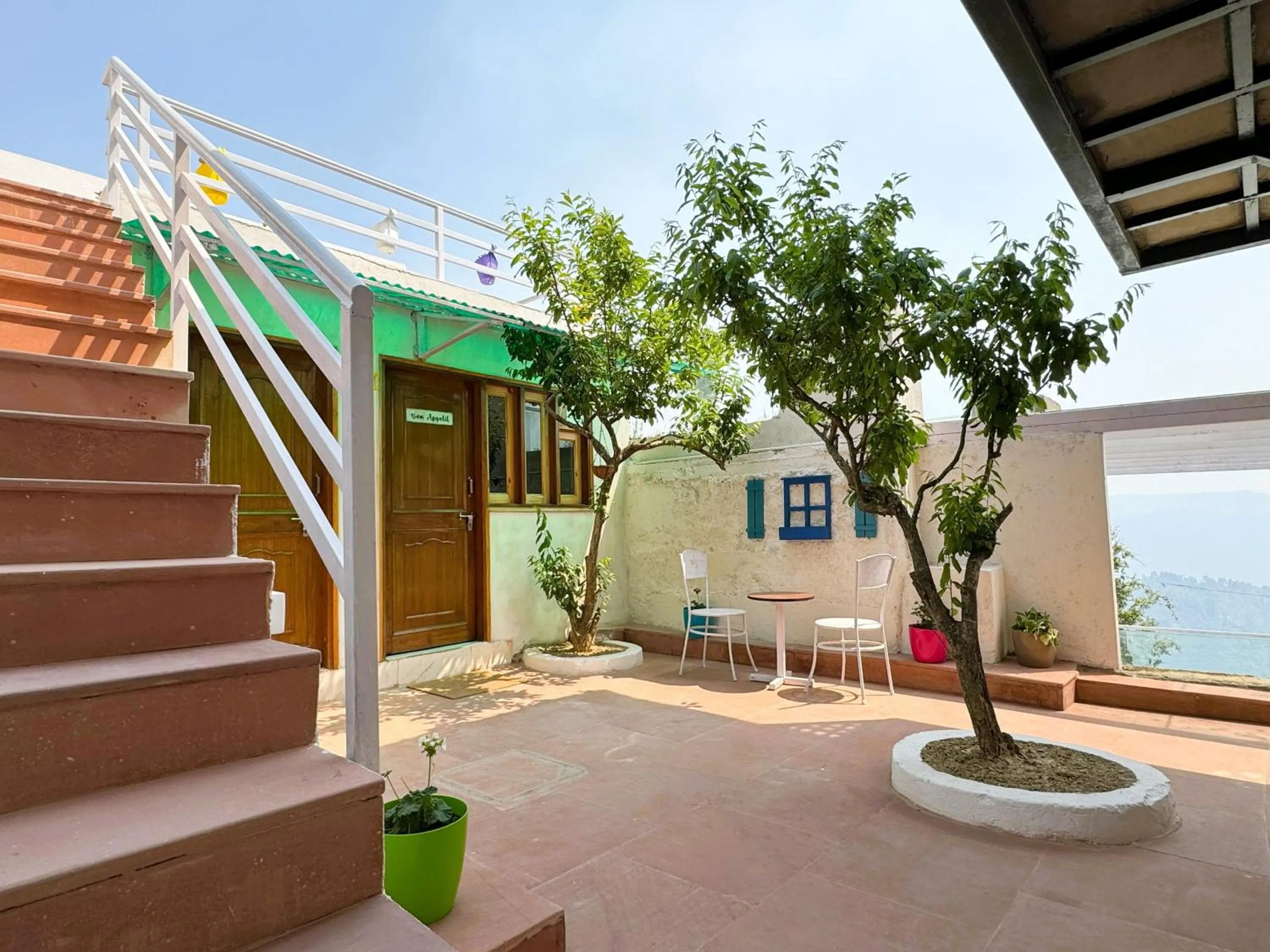 Seating area in Wanderlust Mukteshwar