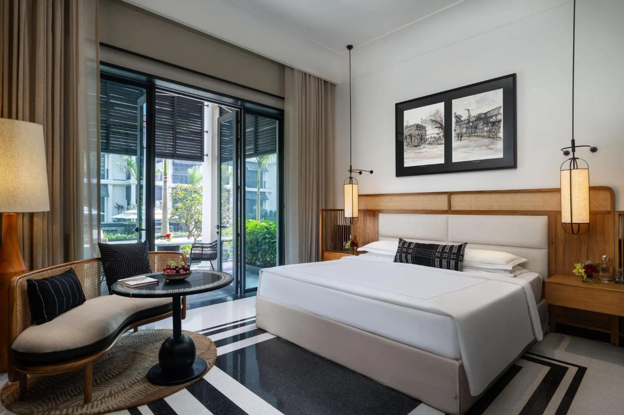 Bed in Taj Taal Kutir