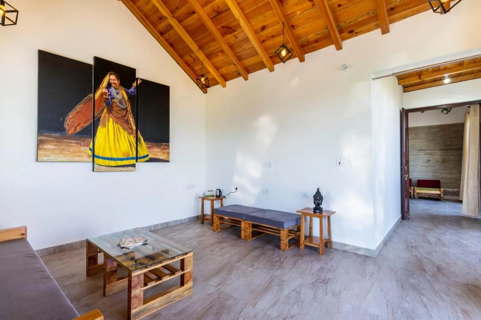 Seating area in Shree Parijat Resort - Luxury Resort in Mukteshwar