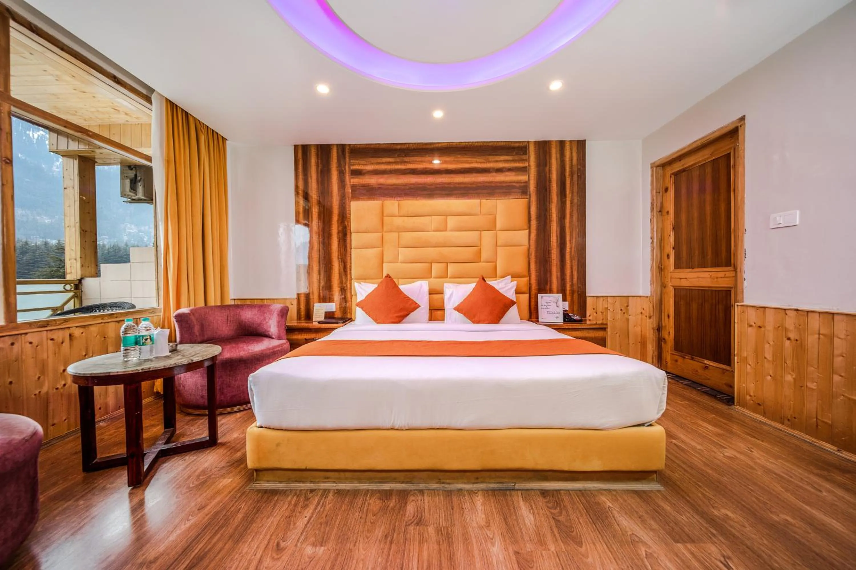 Photo of the whole room, Bed in Hill River Resort By West Western -Property of the Year 2024-25 - Central Heated & Air Cooled, Near Mall Road