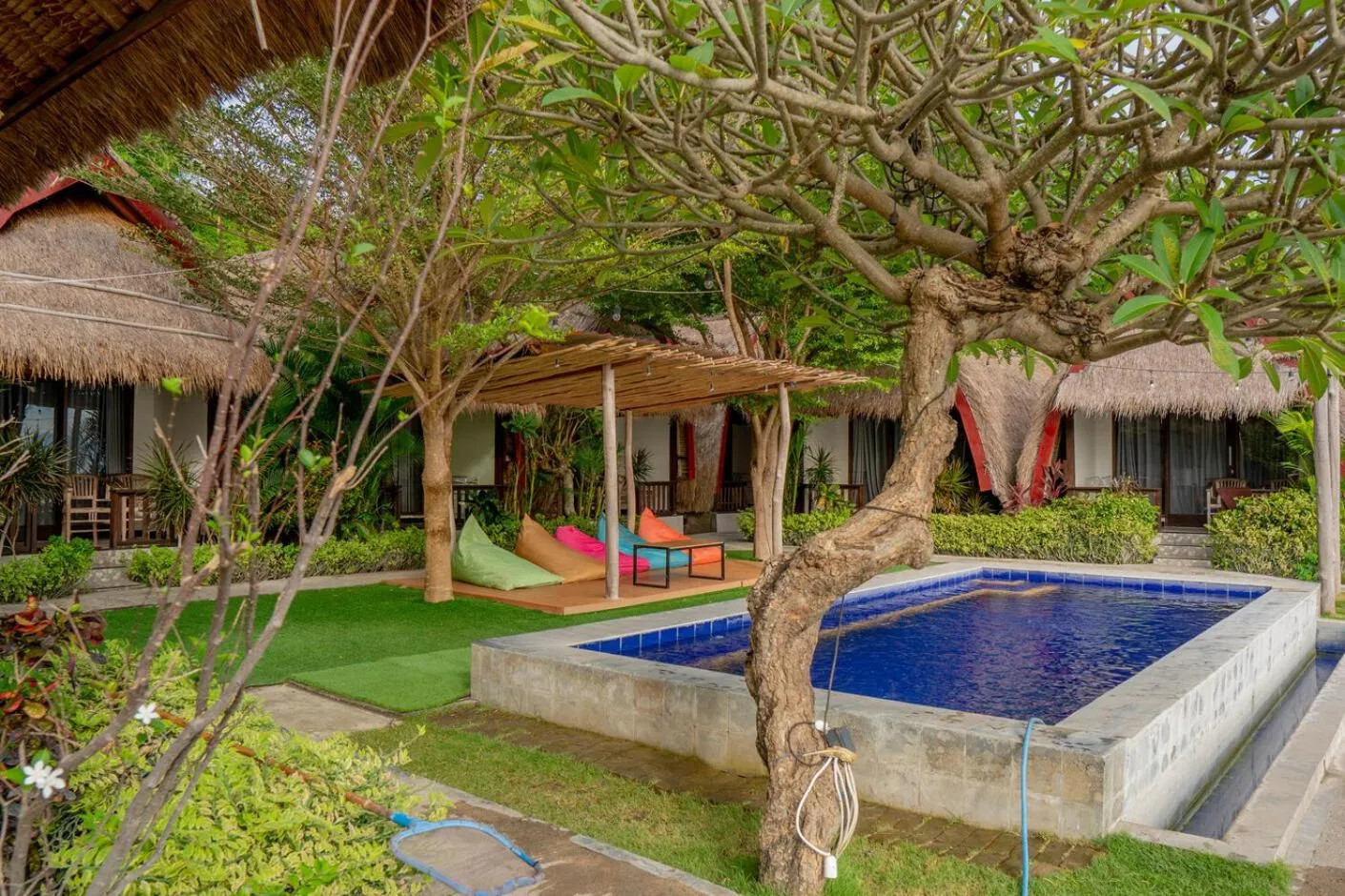 Garden view in Krisna Bungalows and Restaurant