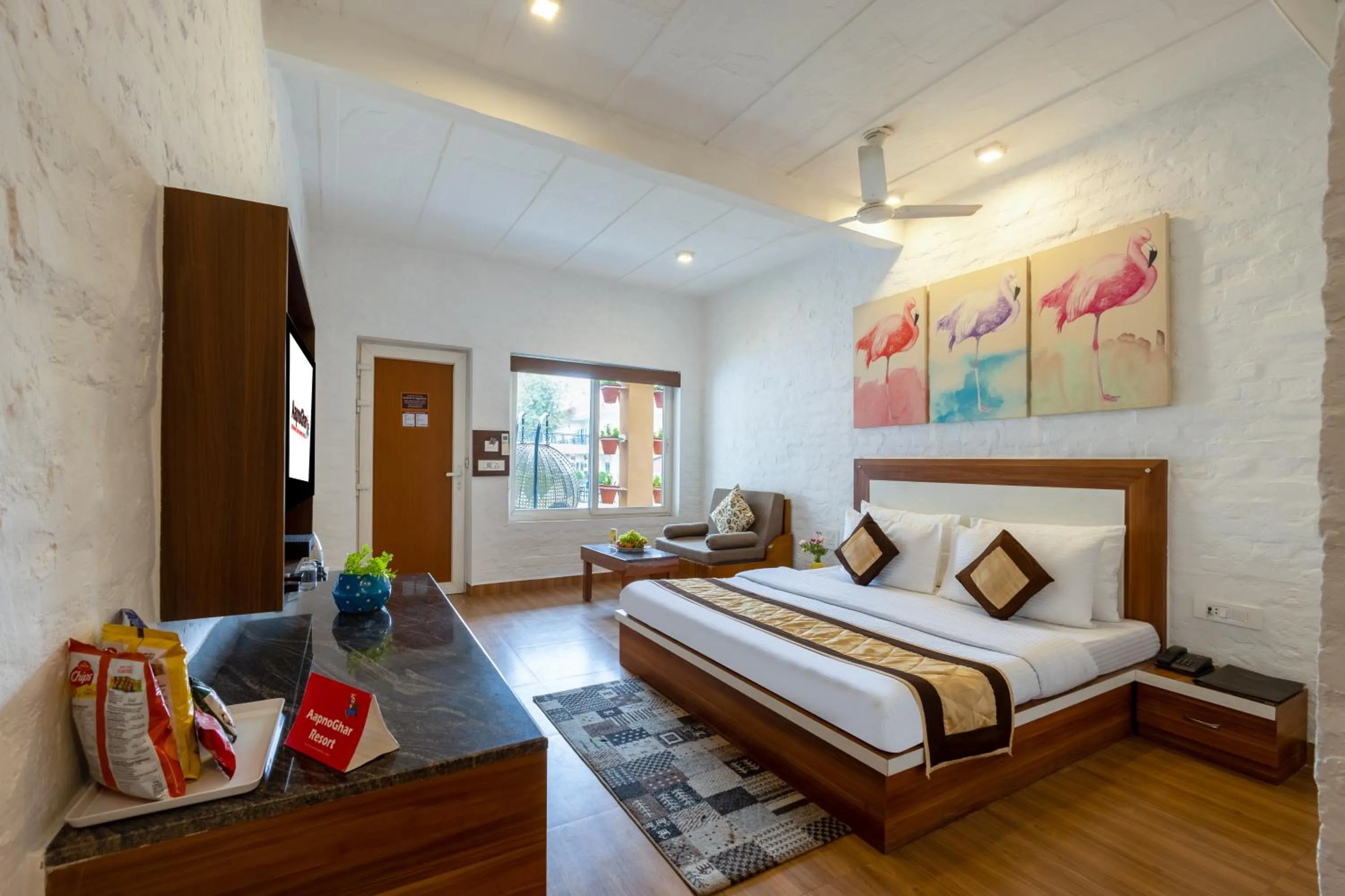 Bed in Aapno Ghar Resort & Amusement Park