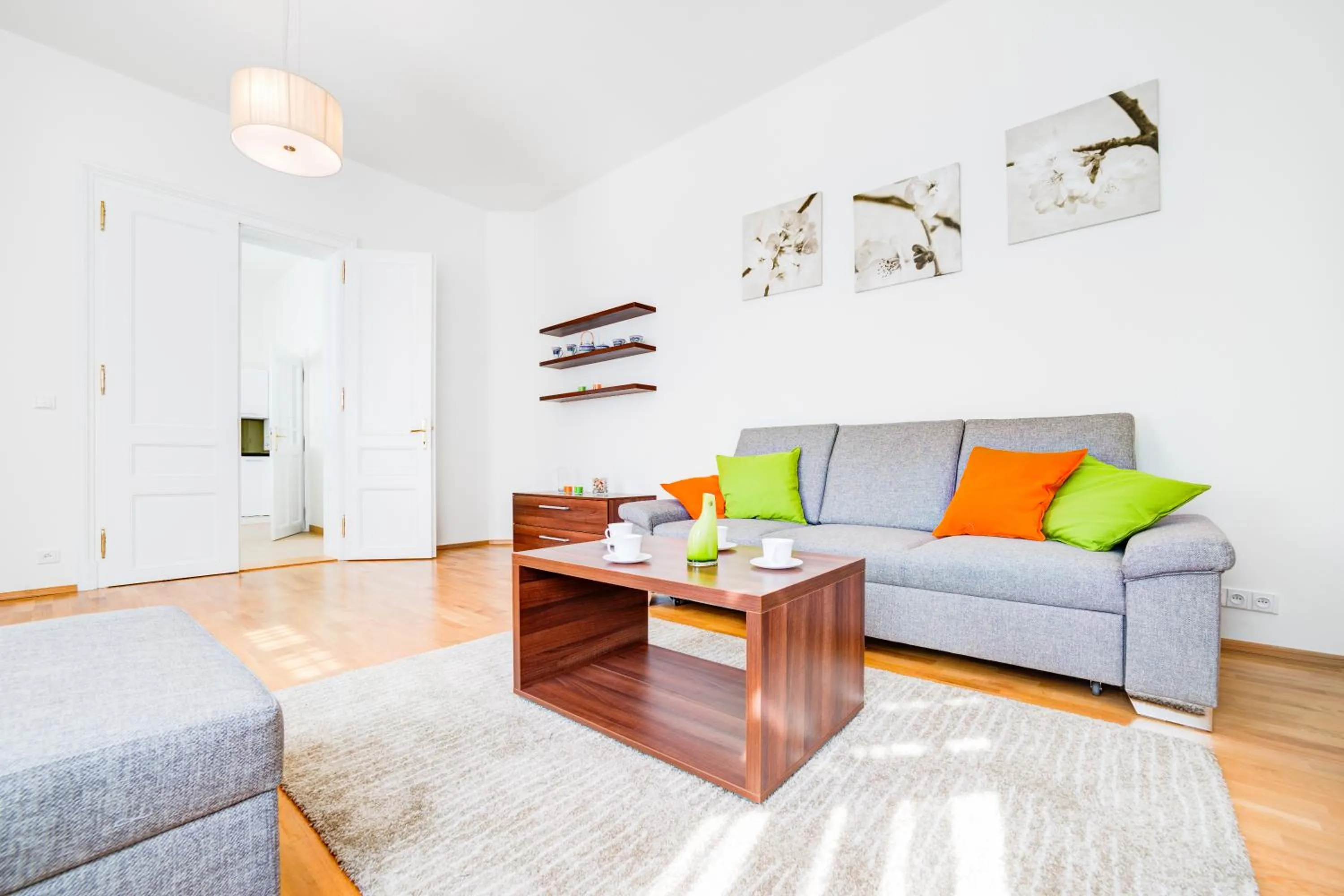 Living room in Bishop Apartments