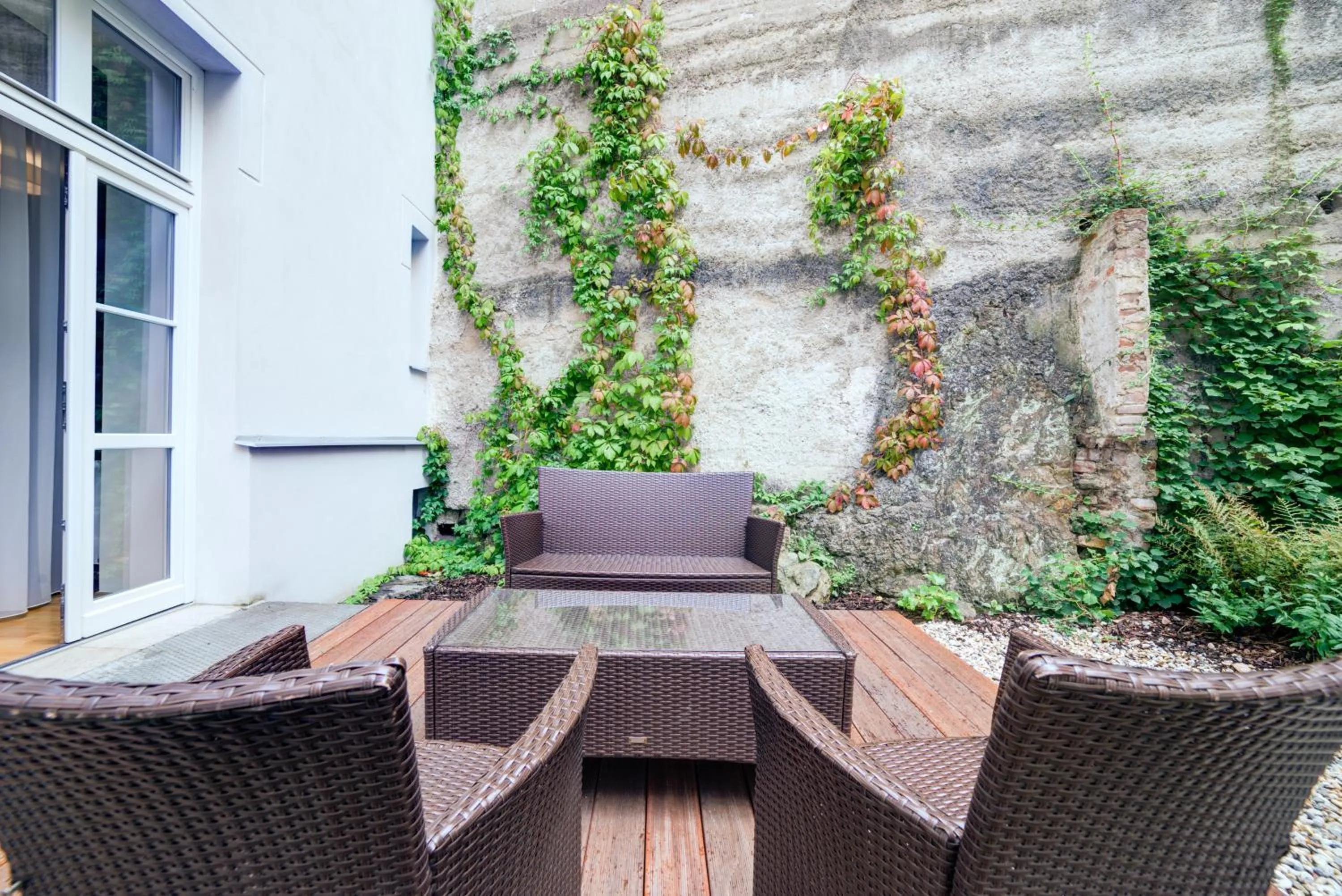 Patio in Bishop Apartments