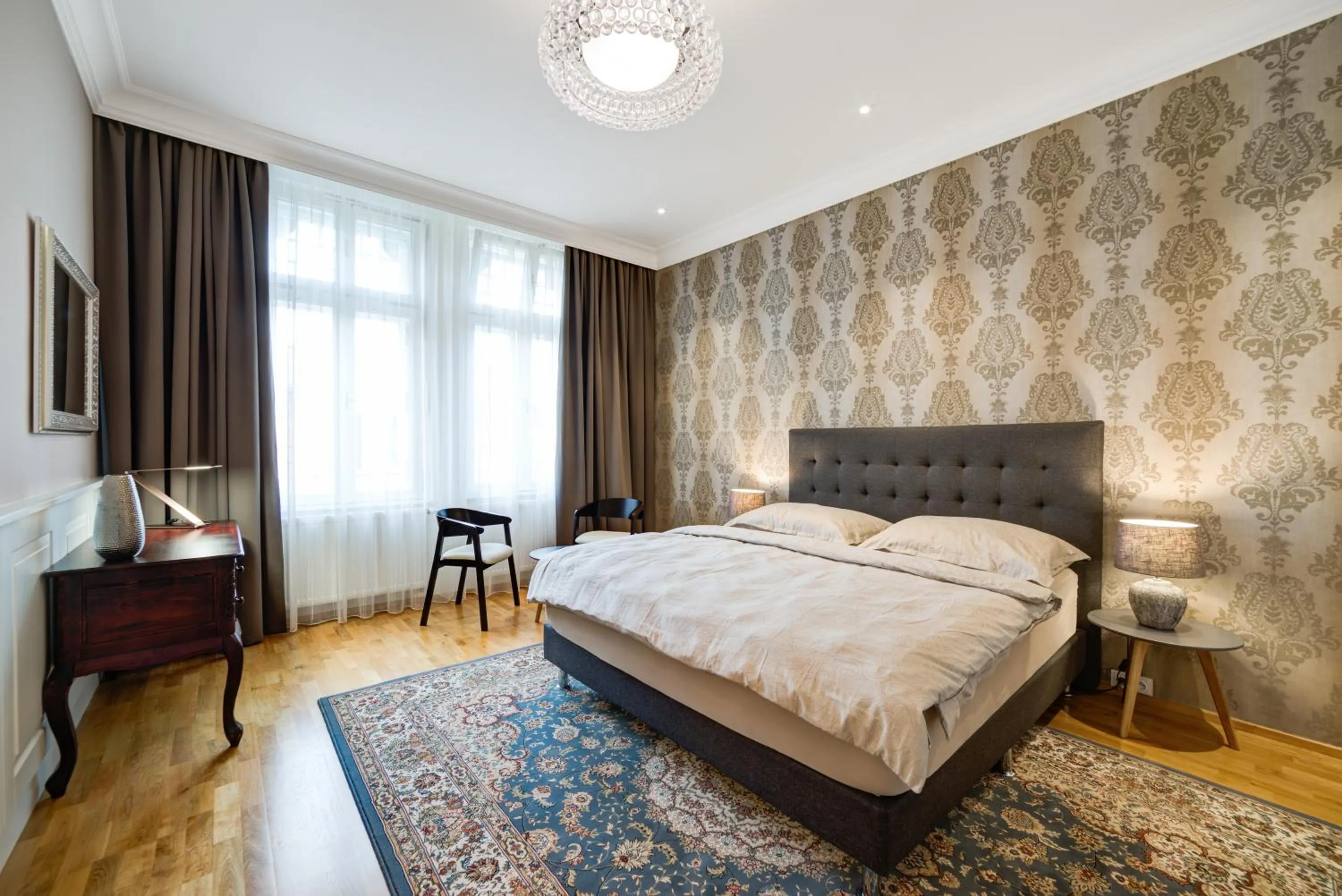 Bed in Bishop Apartments