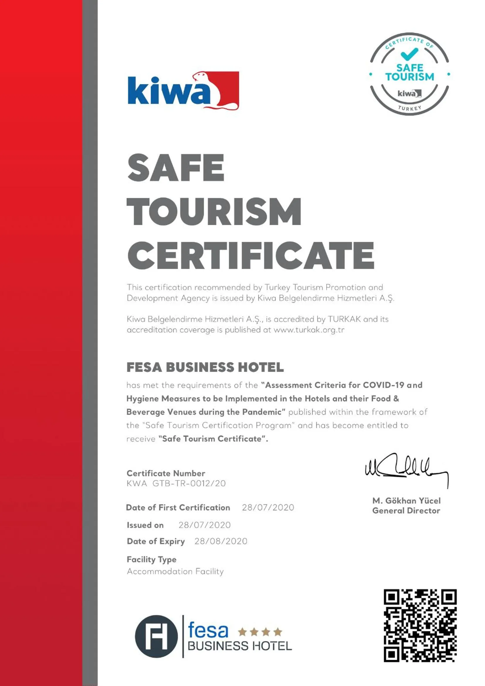 Logo/Certificate/Sign in Fesa Business Hotel