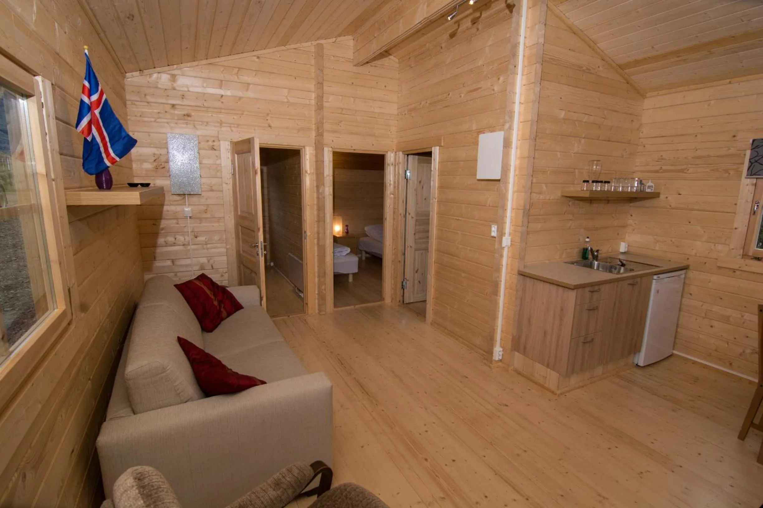 Kitchen or kitchenette in Bragdavellir Cottages