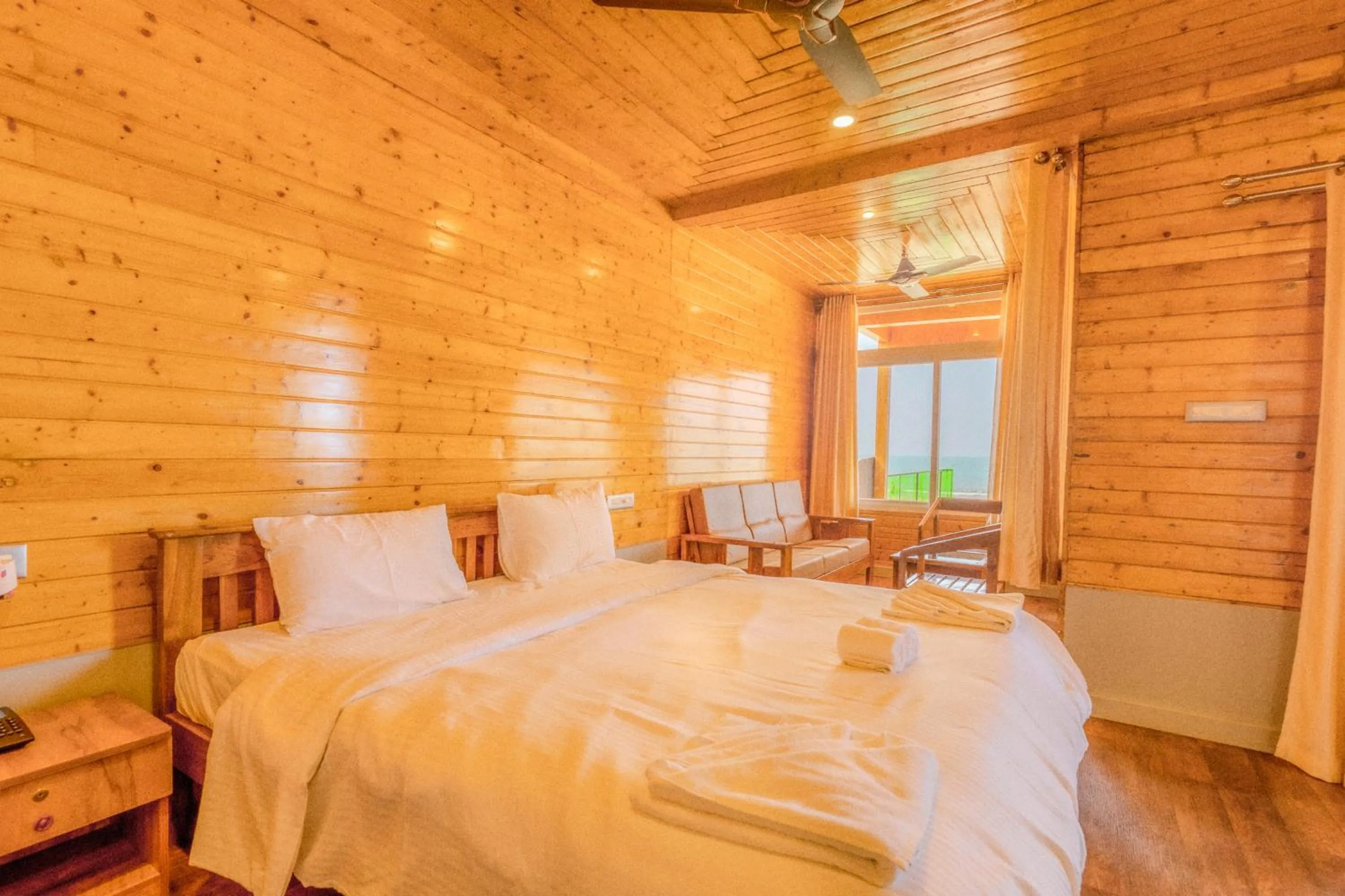 Bed in The O2H Agonda Beach Resort