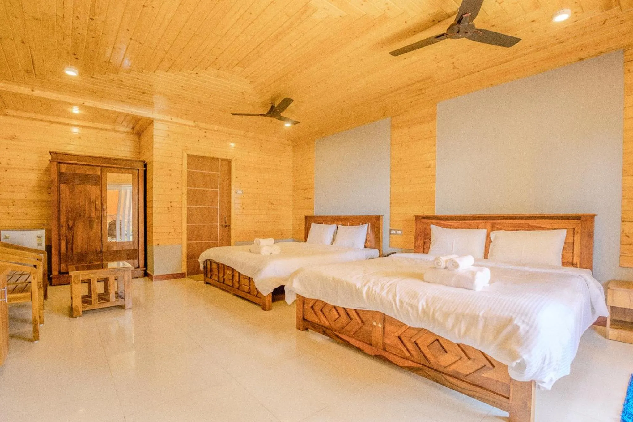 Bed in The O2H Agonda Beach Resort