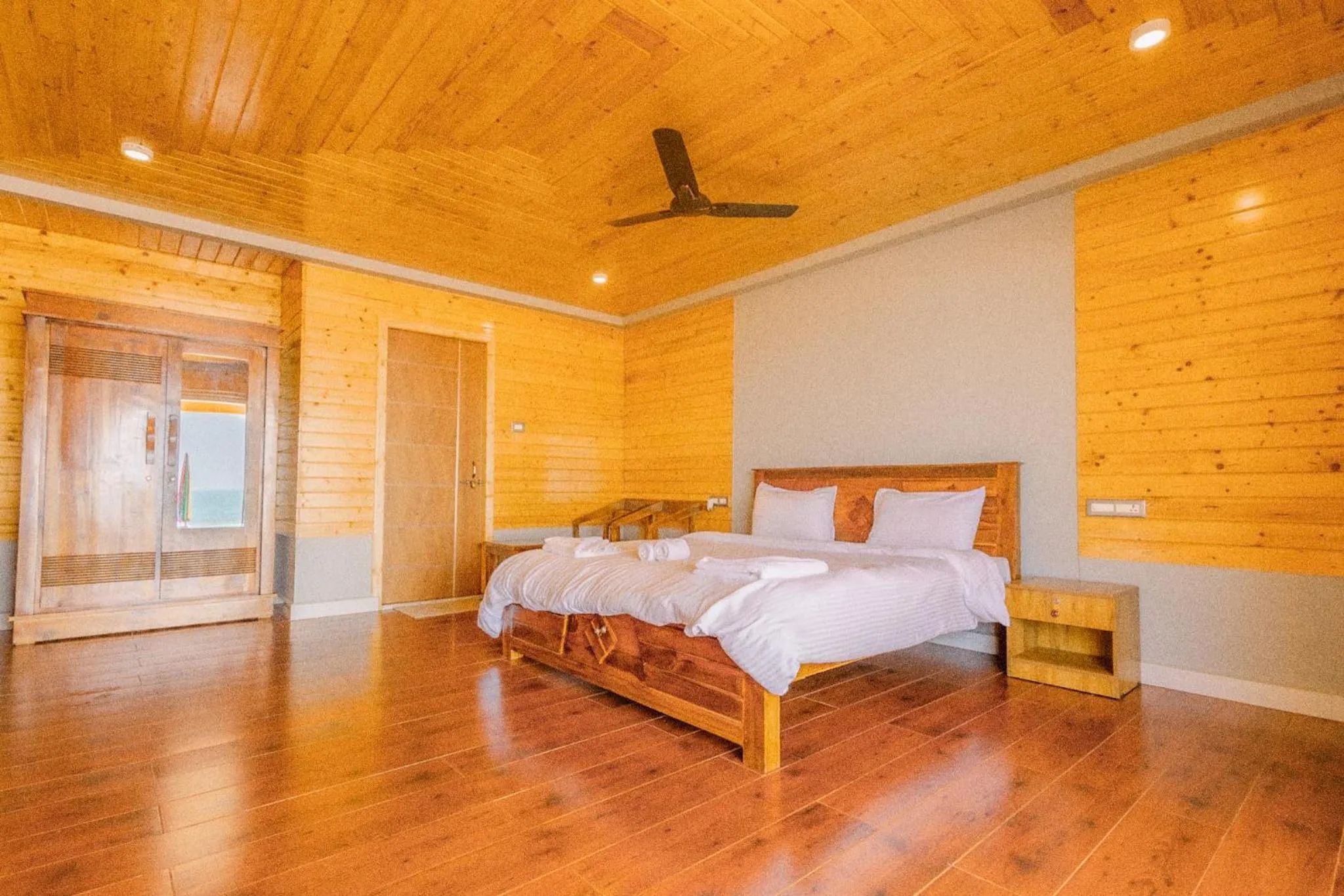 Bed in The O2H Agonda Beach Resort