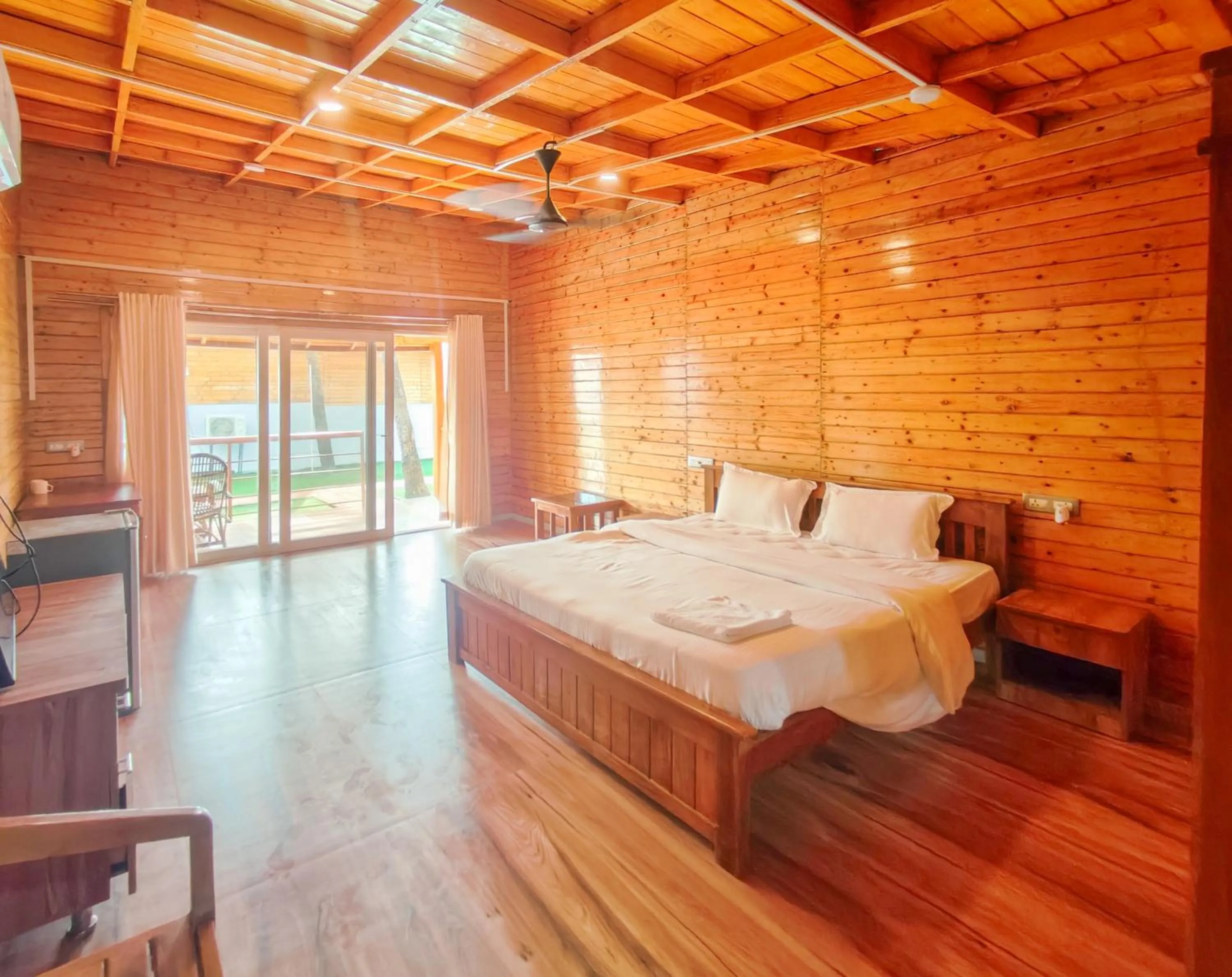 Bed in The O2H Agonda Beach Resort