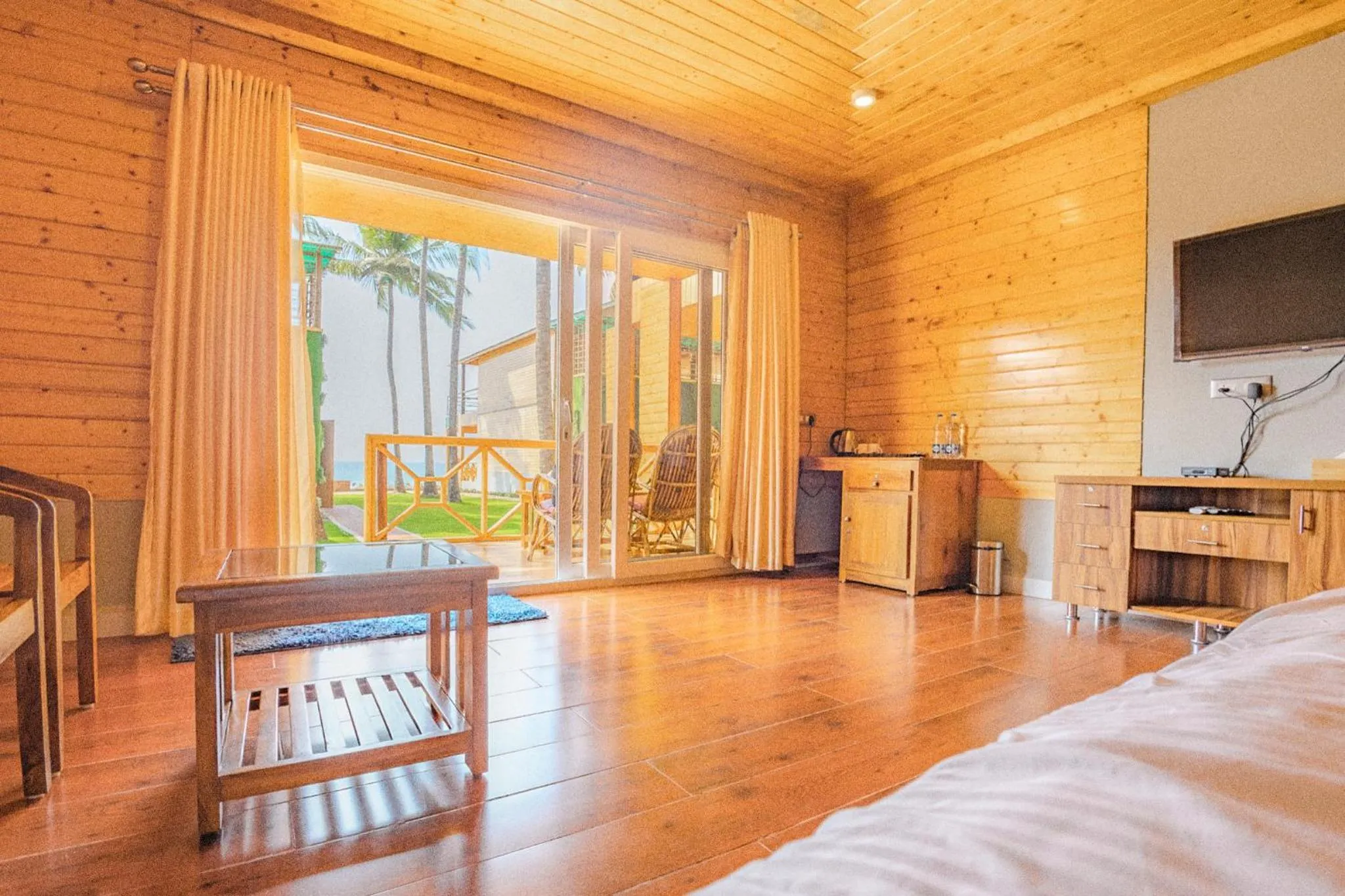 Bed in The O2H Agonda Beach Resort