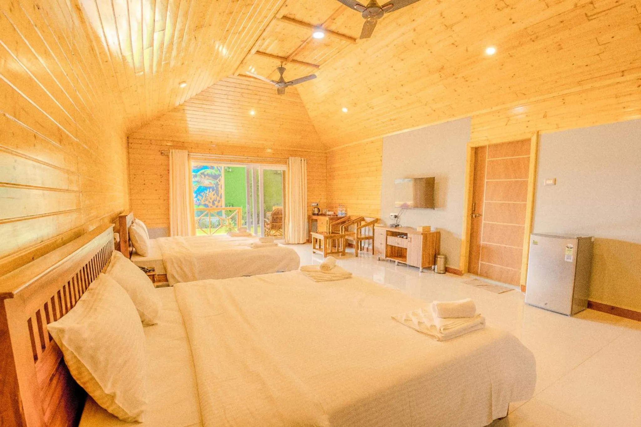 Bed in The O2H Agonda Beach Resort