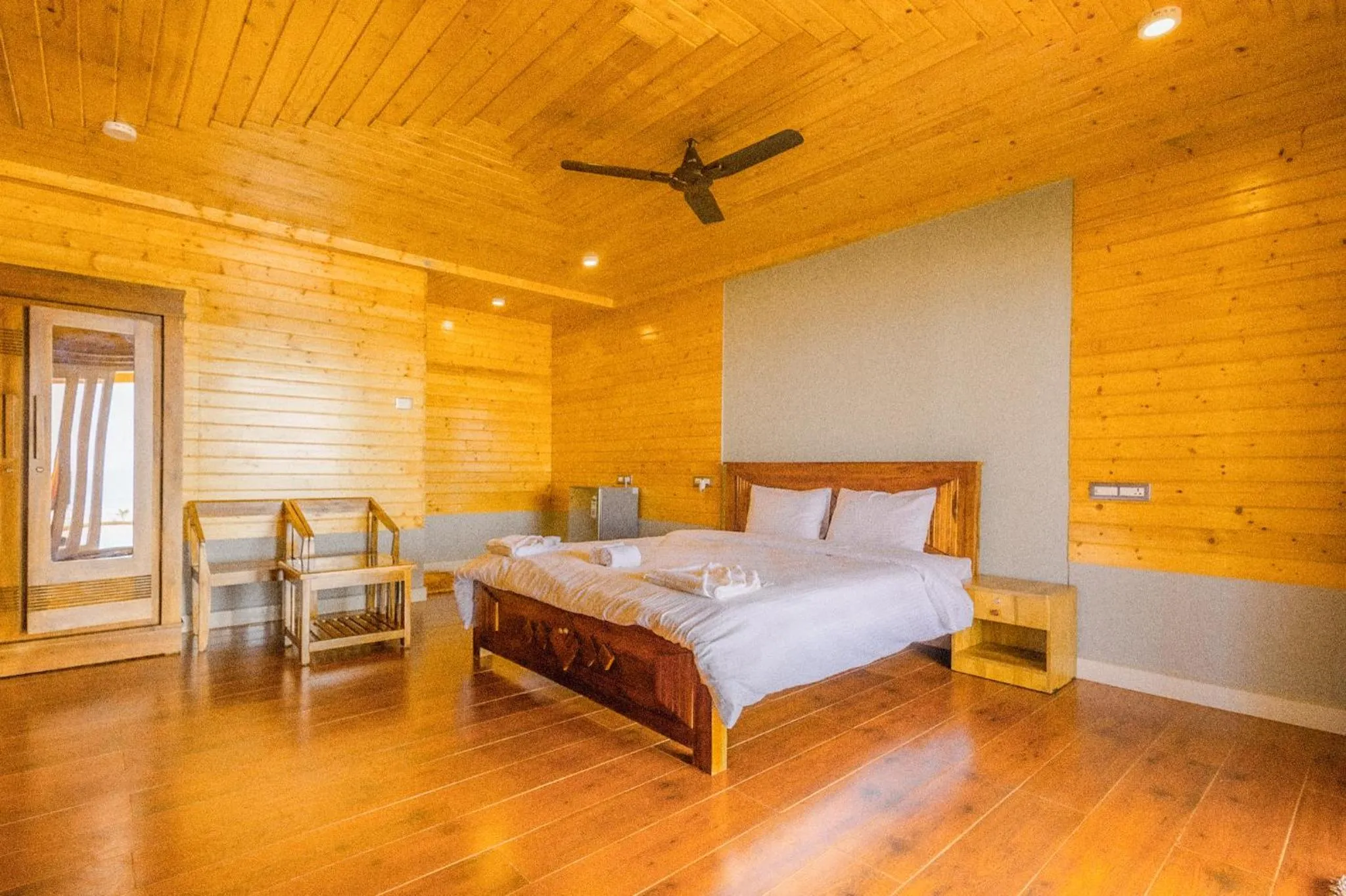 Bed in The O2H Agonda Beach Resort