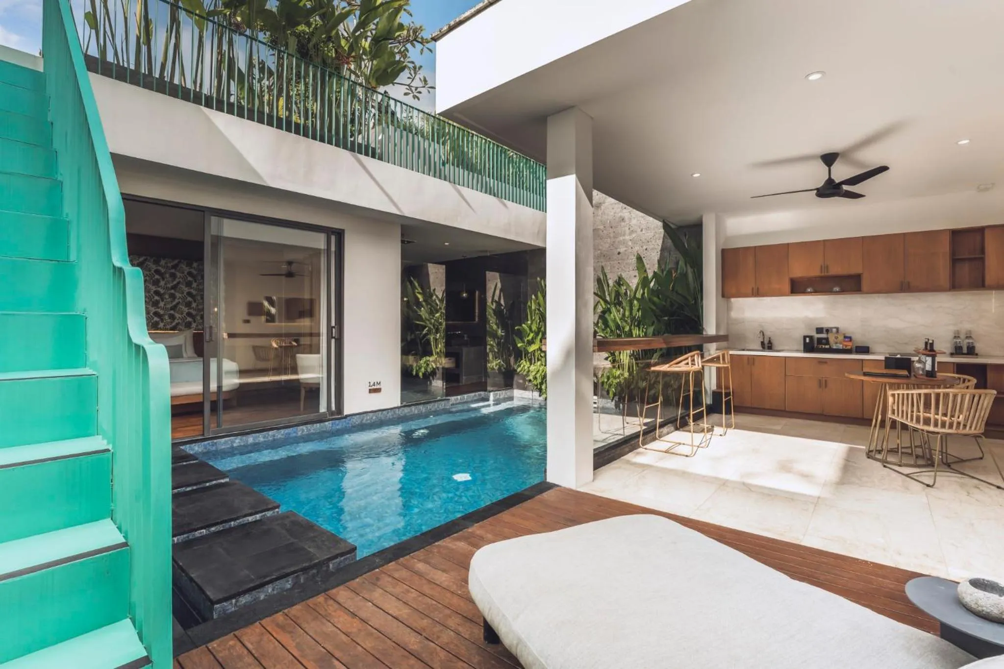 Dining area in Ayona Villa Canggu by Ini Vie Hospitality