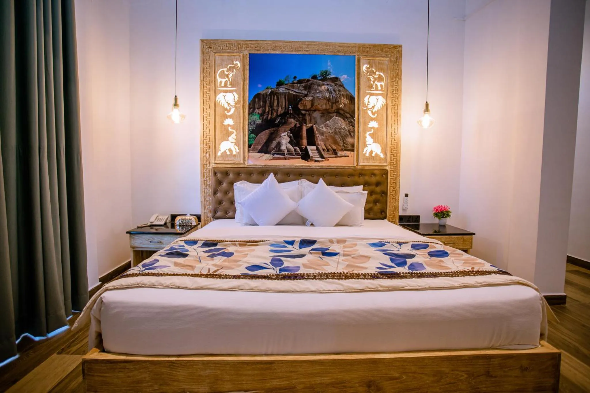 Bed in Emerald Bay Resort Mirissa