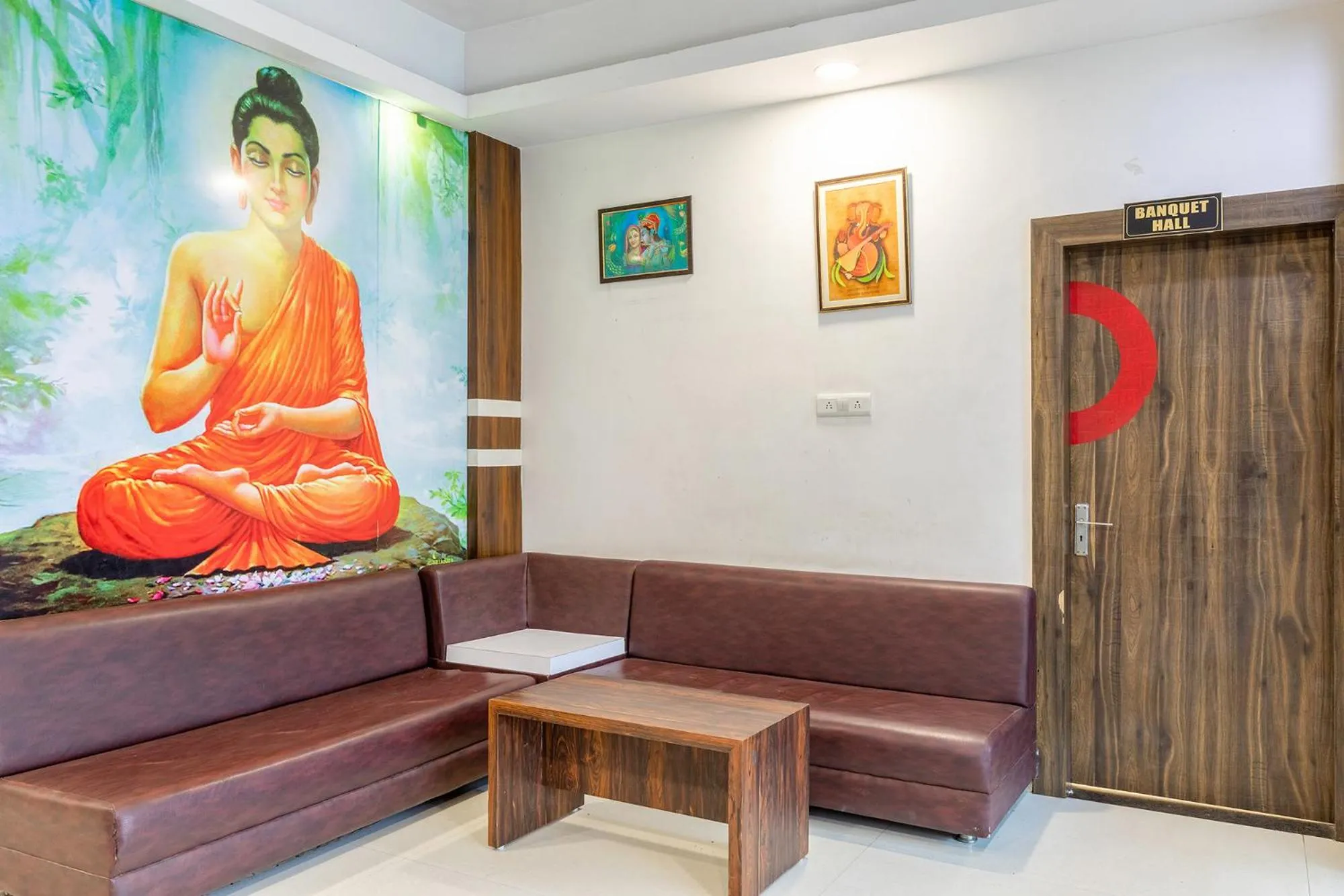 Seating area in FabHotel Ocean Pearl