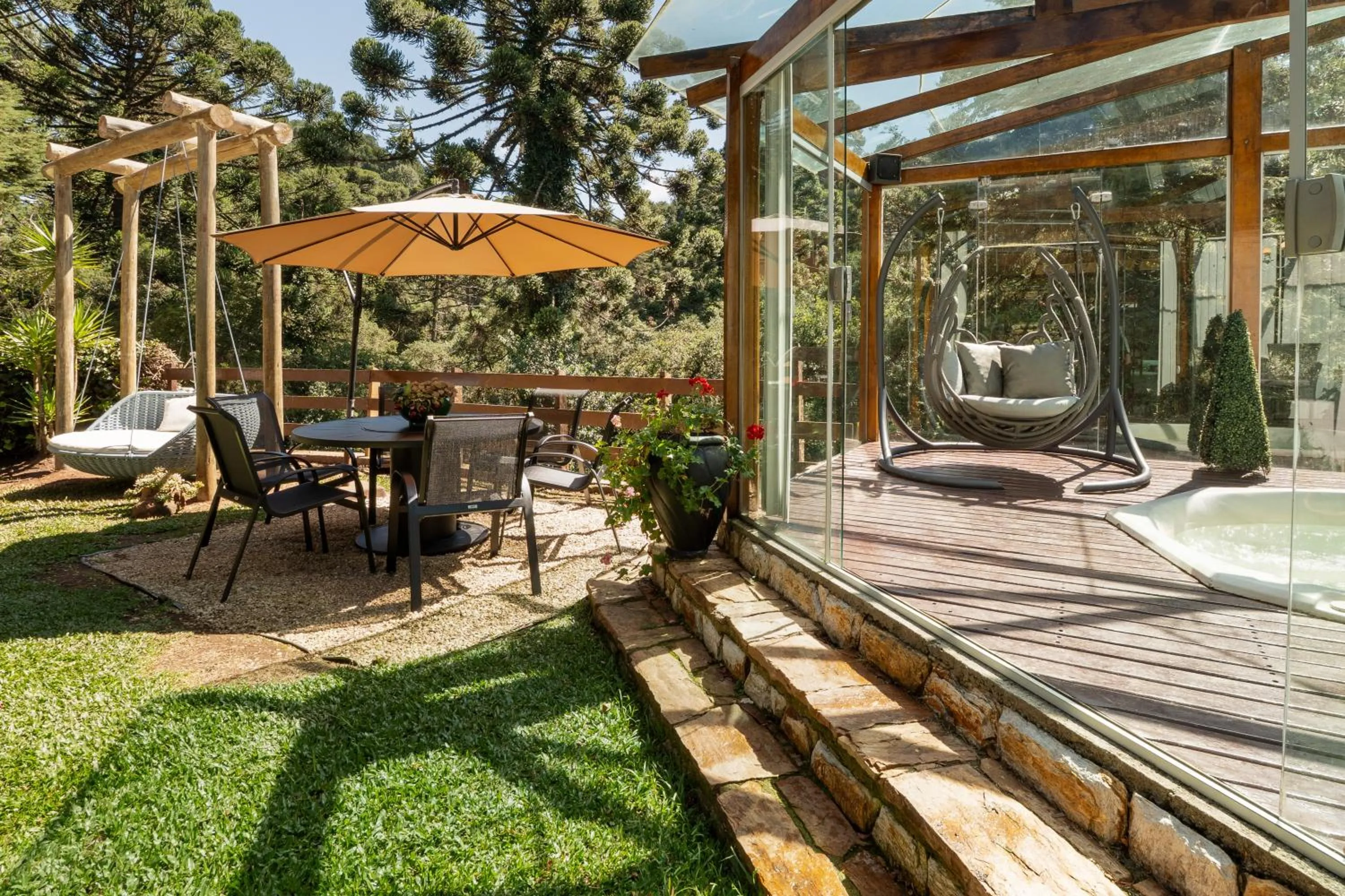 Garden in Pousada Apple House Campos do Jordao