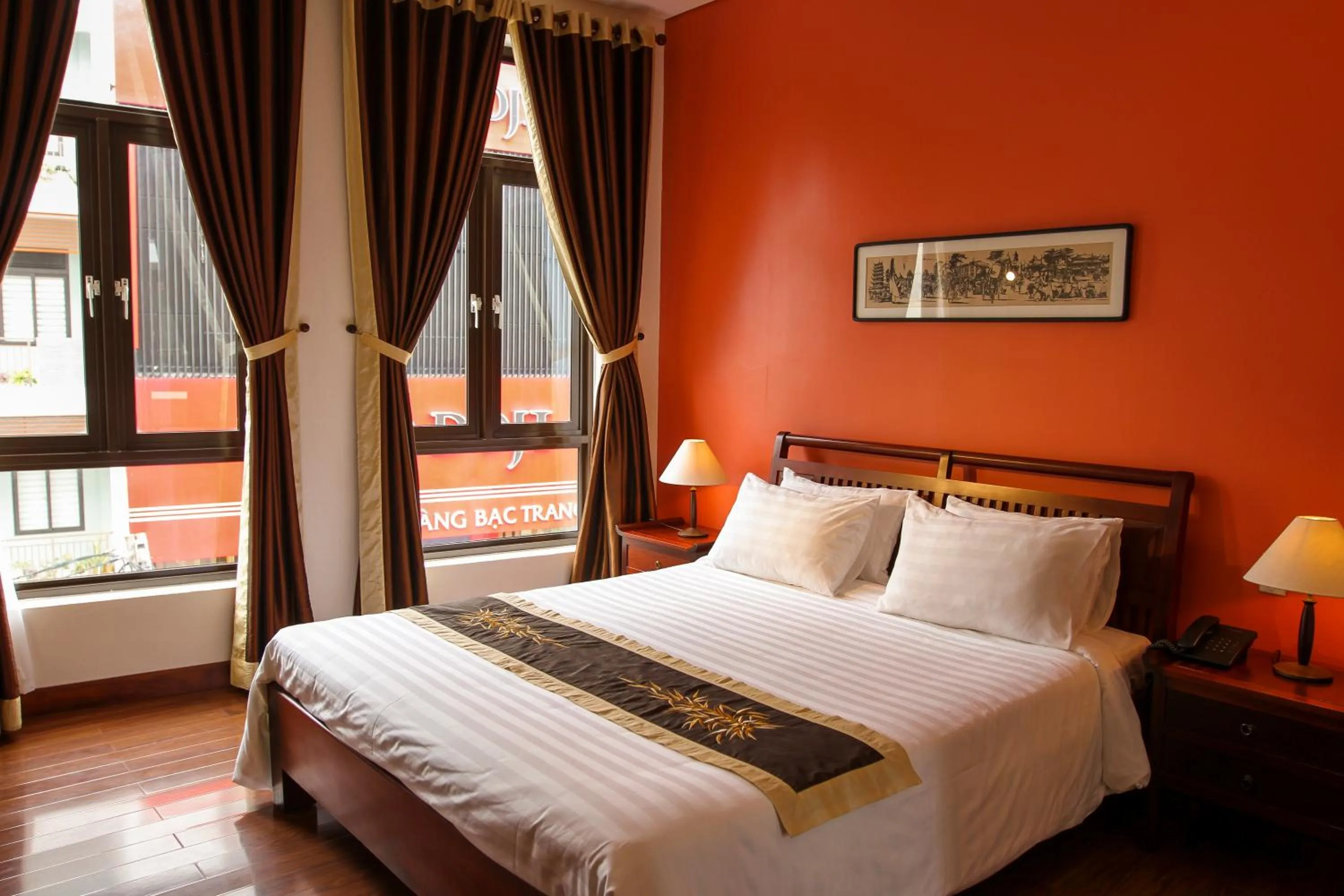 Bed in Nam Bo Boutique Hotel