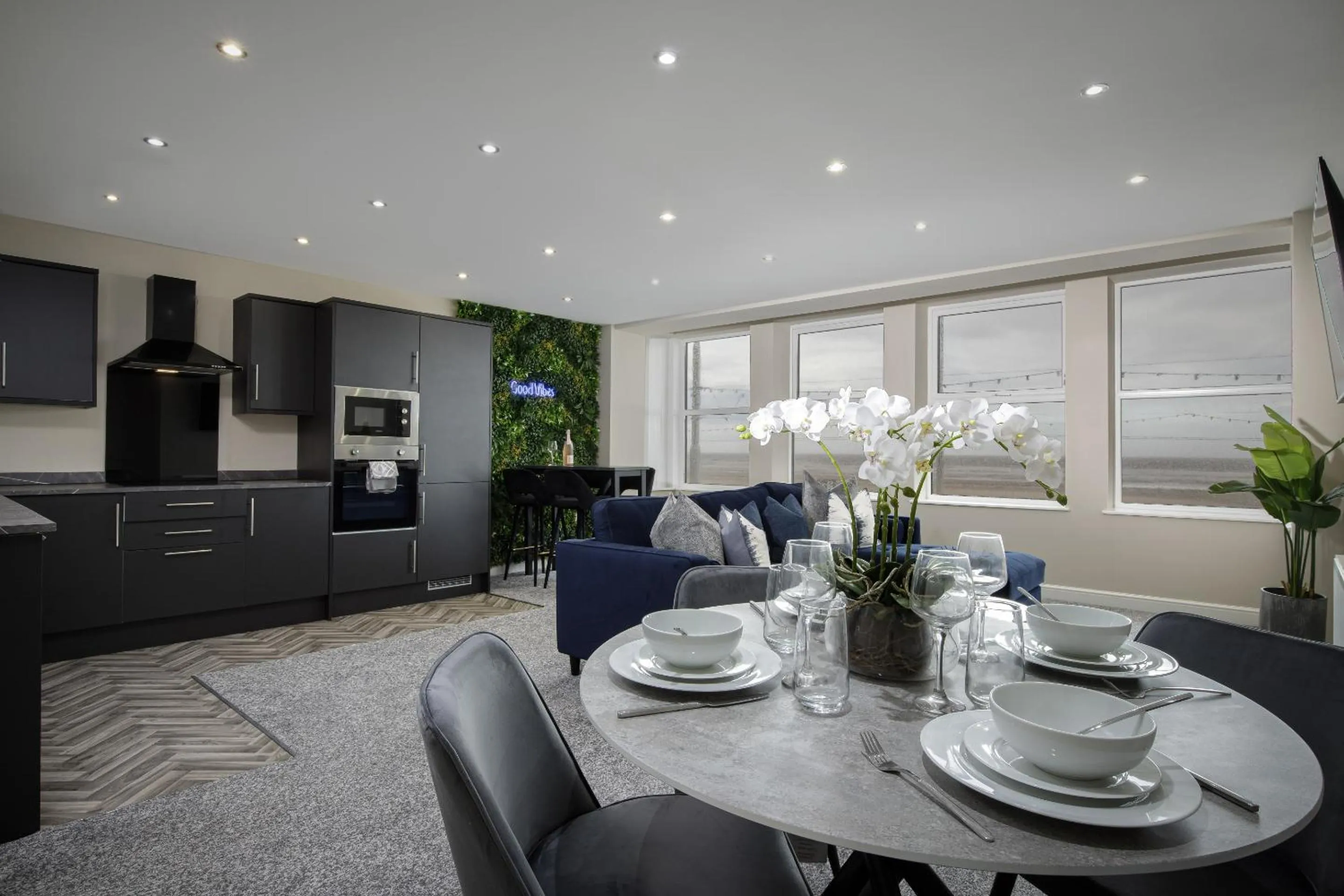 Living room in The Blackpool Beach Boutique Apartments