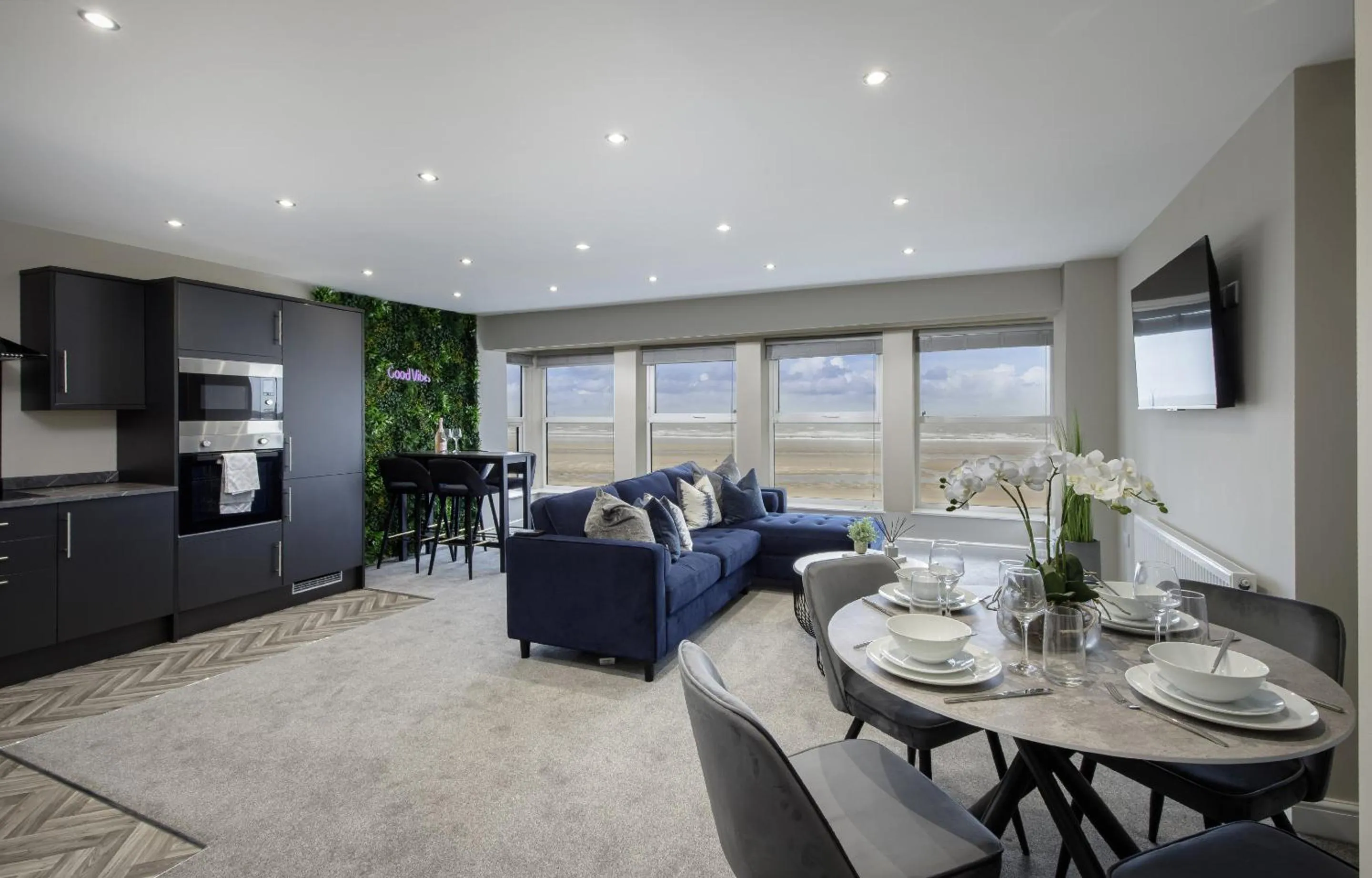 Living room in The Blackpool Beach Boutique Apartments