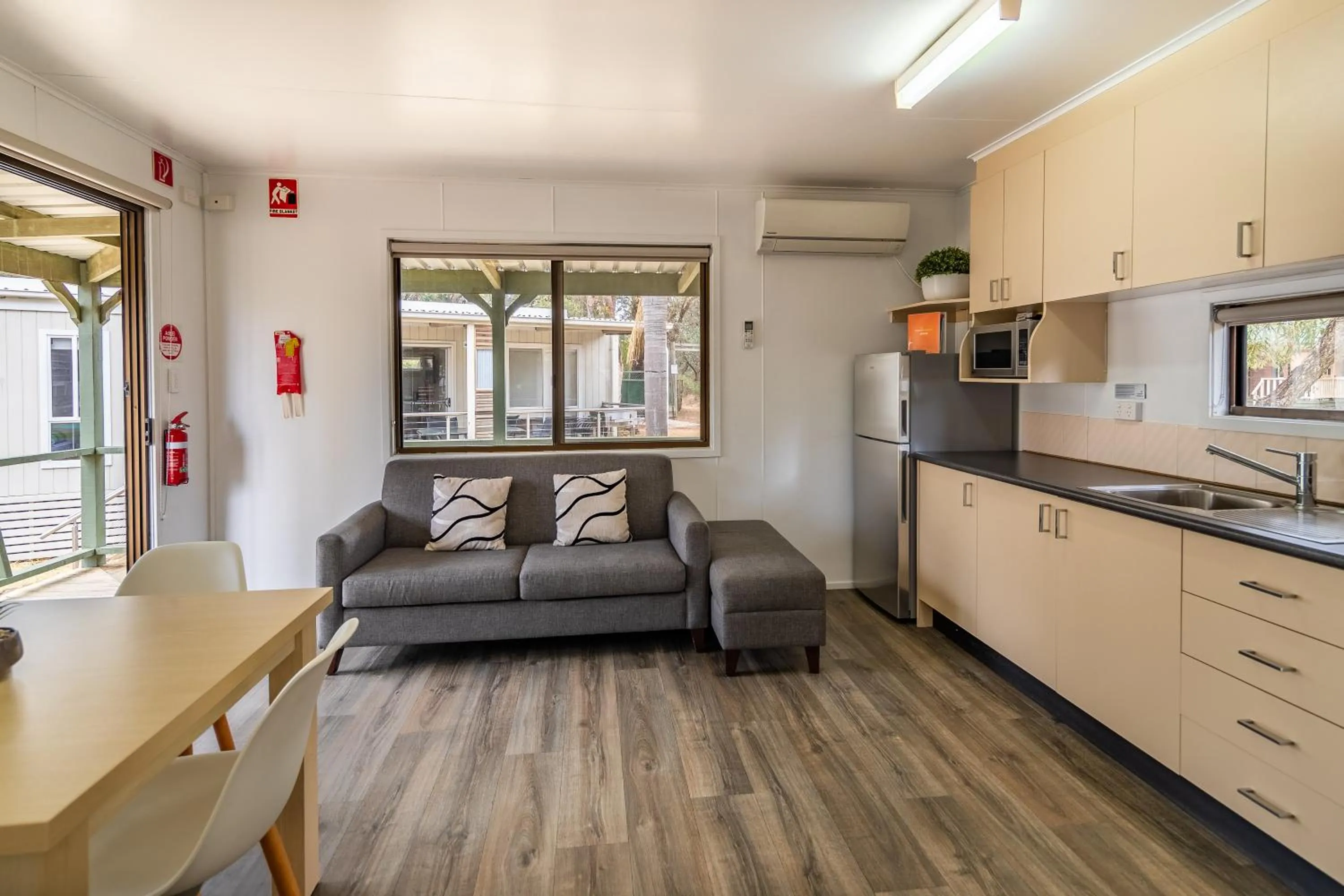 Living room in NRMA Broulee Holiday park