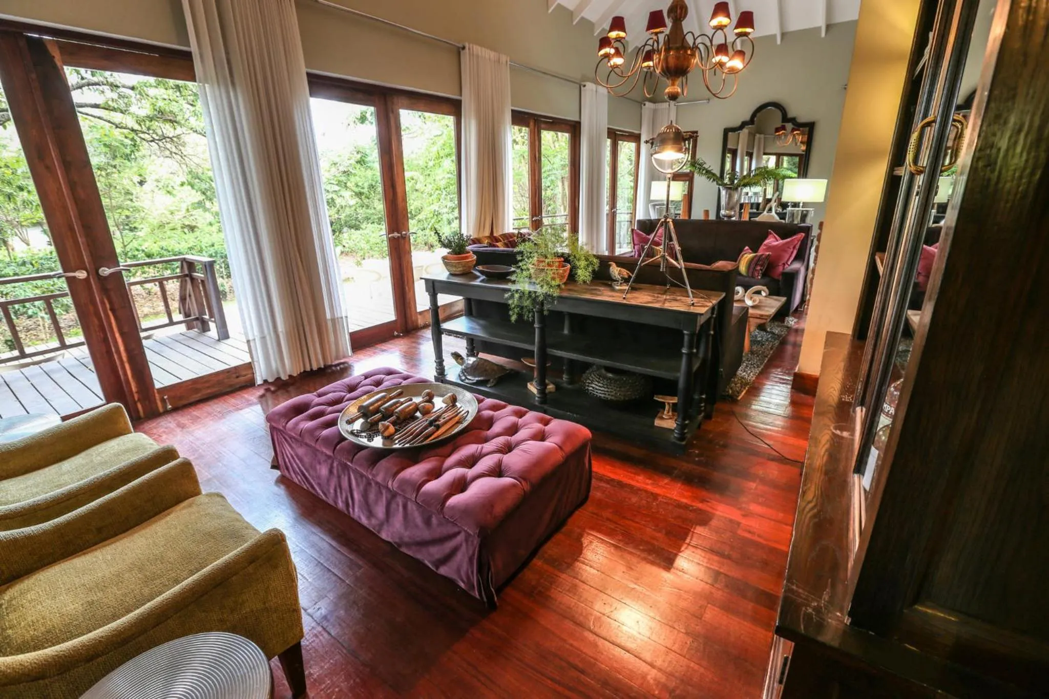 Living room in Lake Duluti Lodge