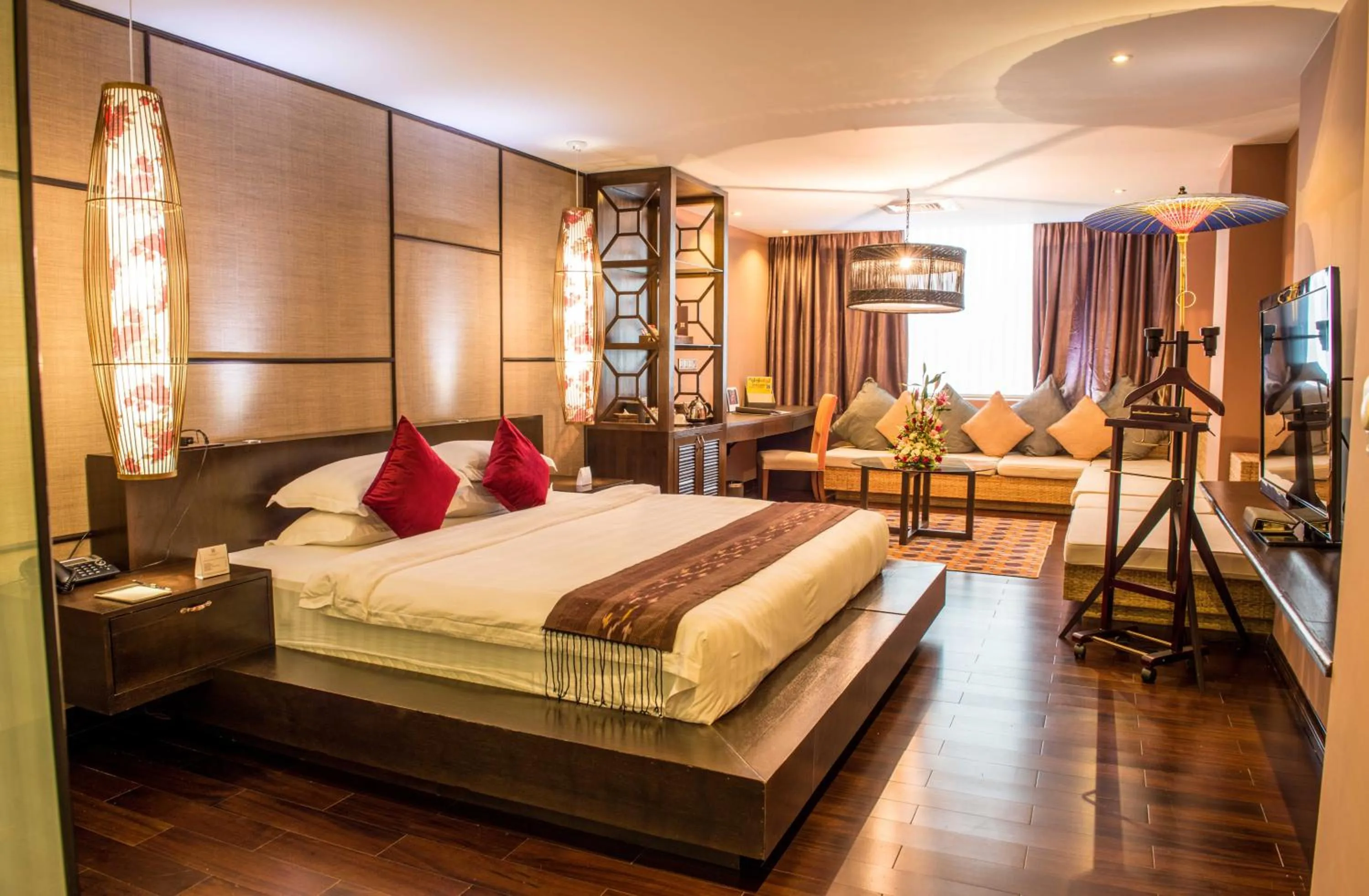 Bed in Rose Garden Hotel