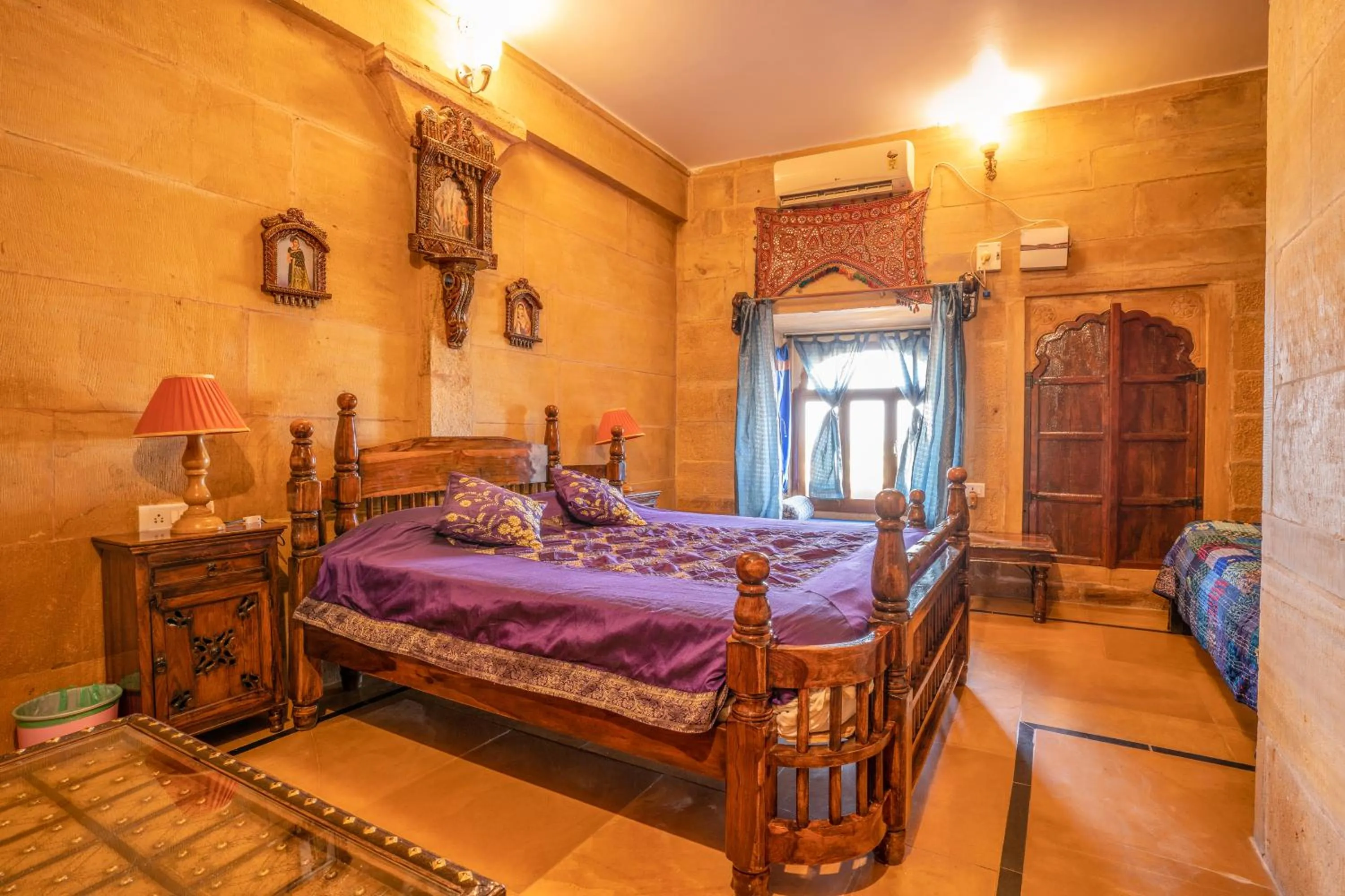 Photo of the whole room, Bed in Hotel Garh Jaisal Haveli