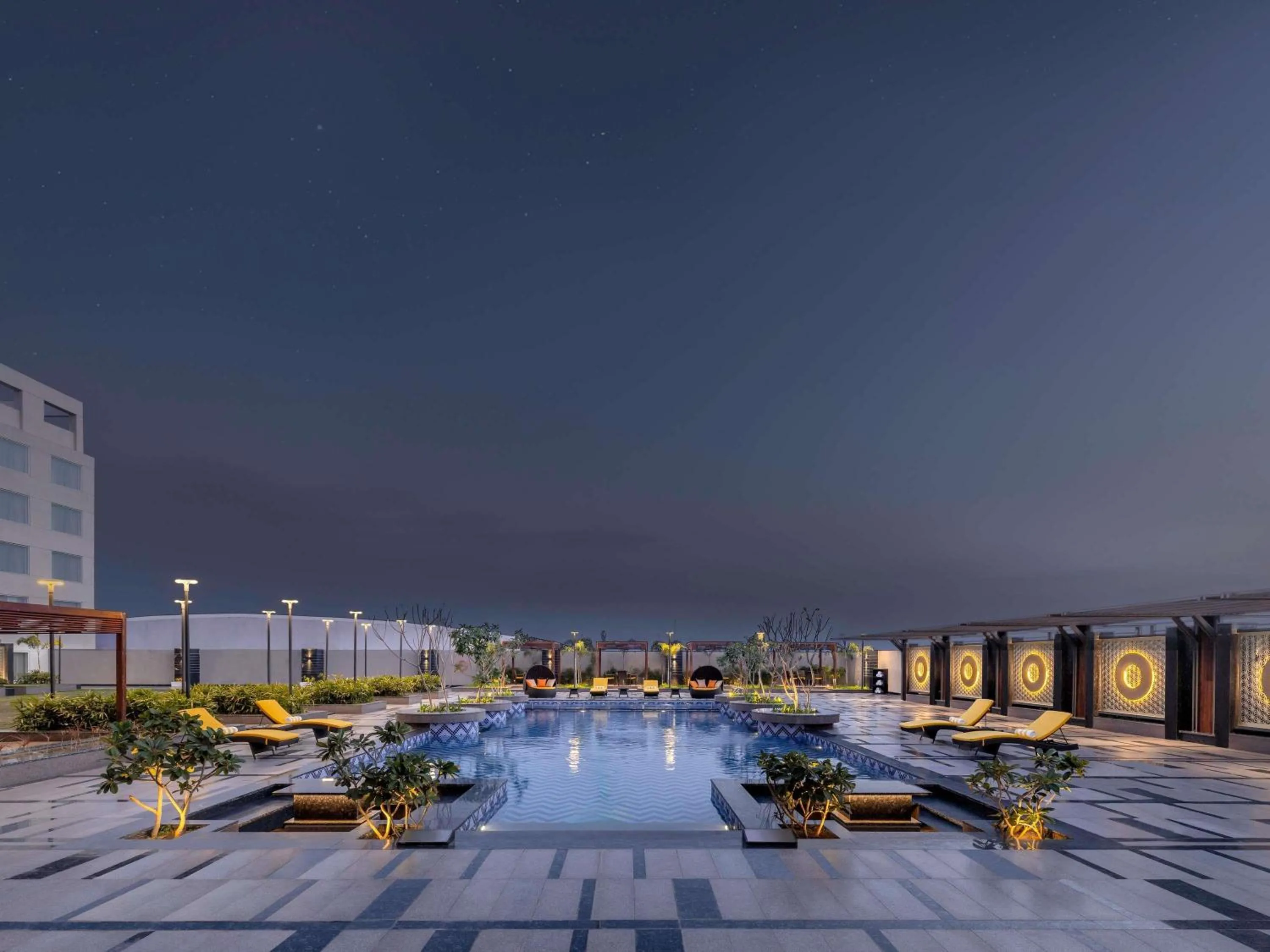 Pool view in Novotel Jaipur Convention Centre