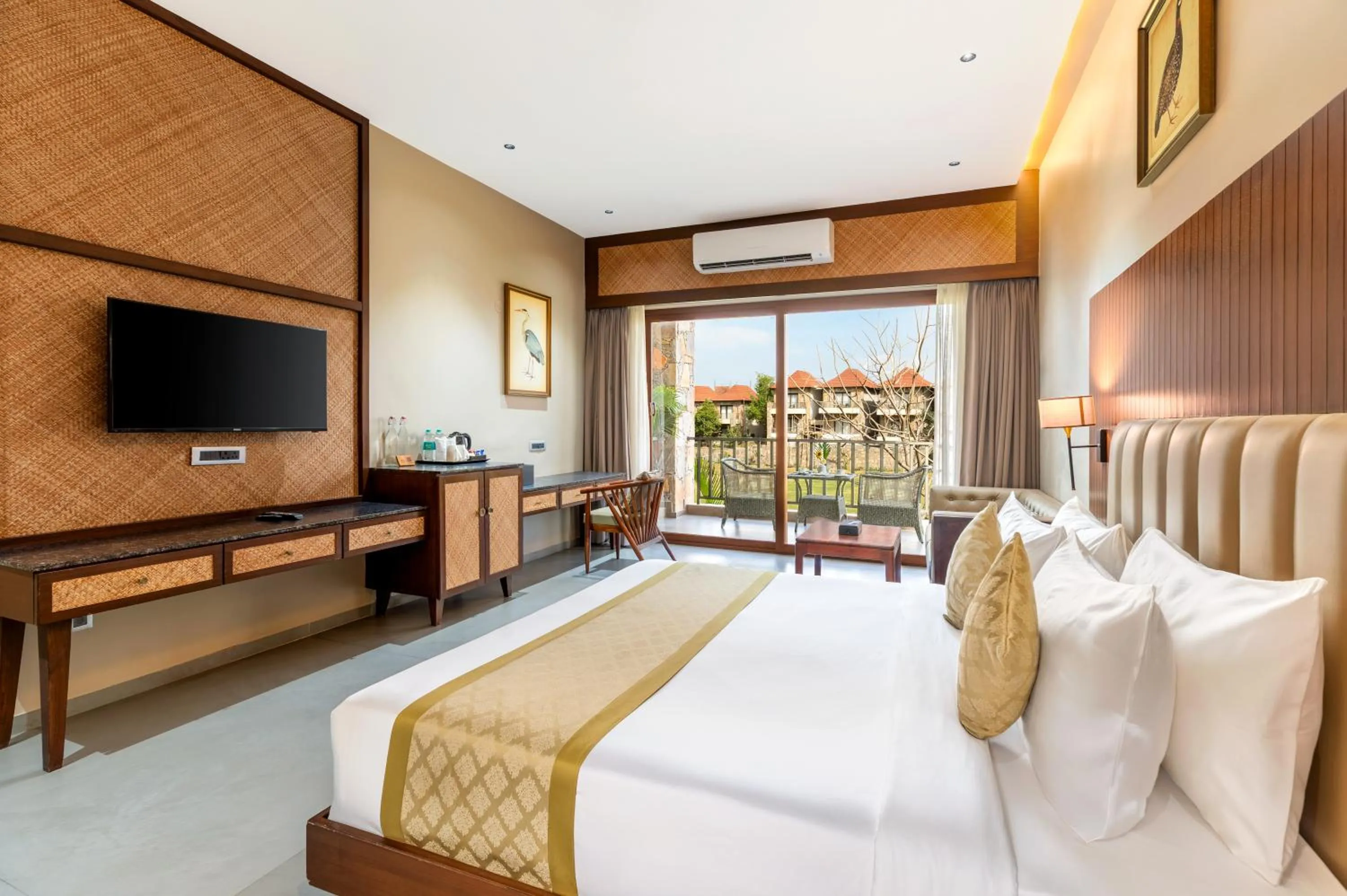 Bed in Sajjan Bagh Resort Kumbhalgarh