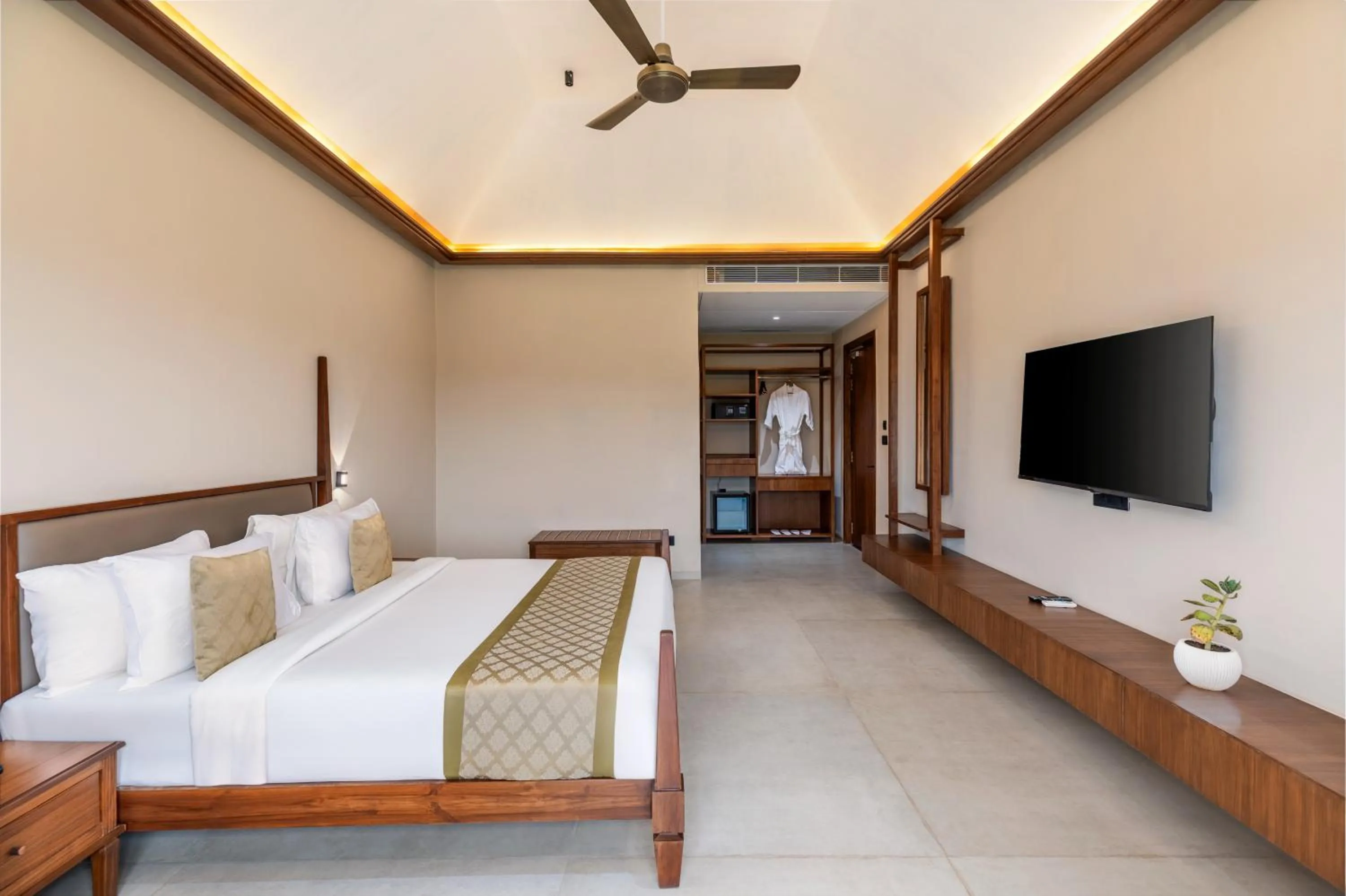Bed in Sajjan Bagh Resort Kumbhalgarh
