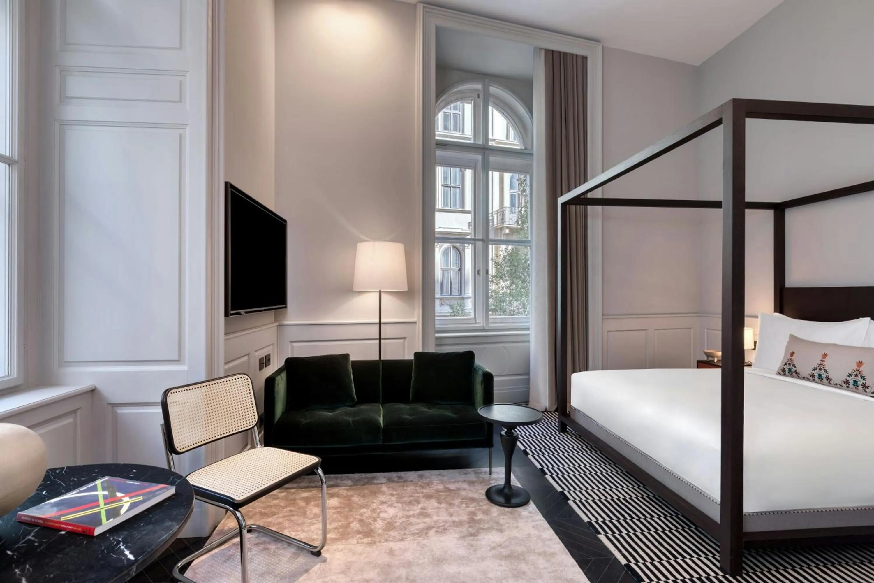 Bedroom, Bed in Dorothea Hotel, Budapest, Autograph Collection