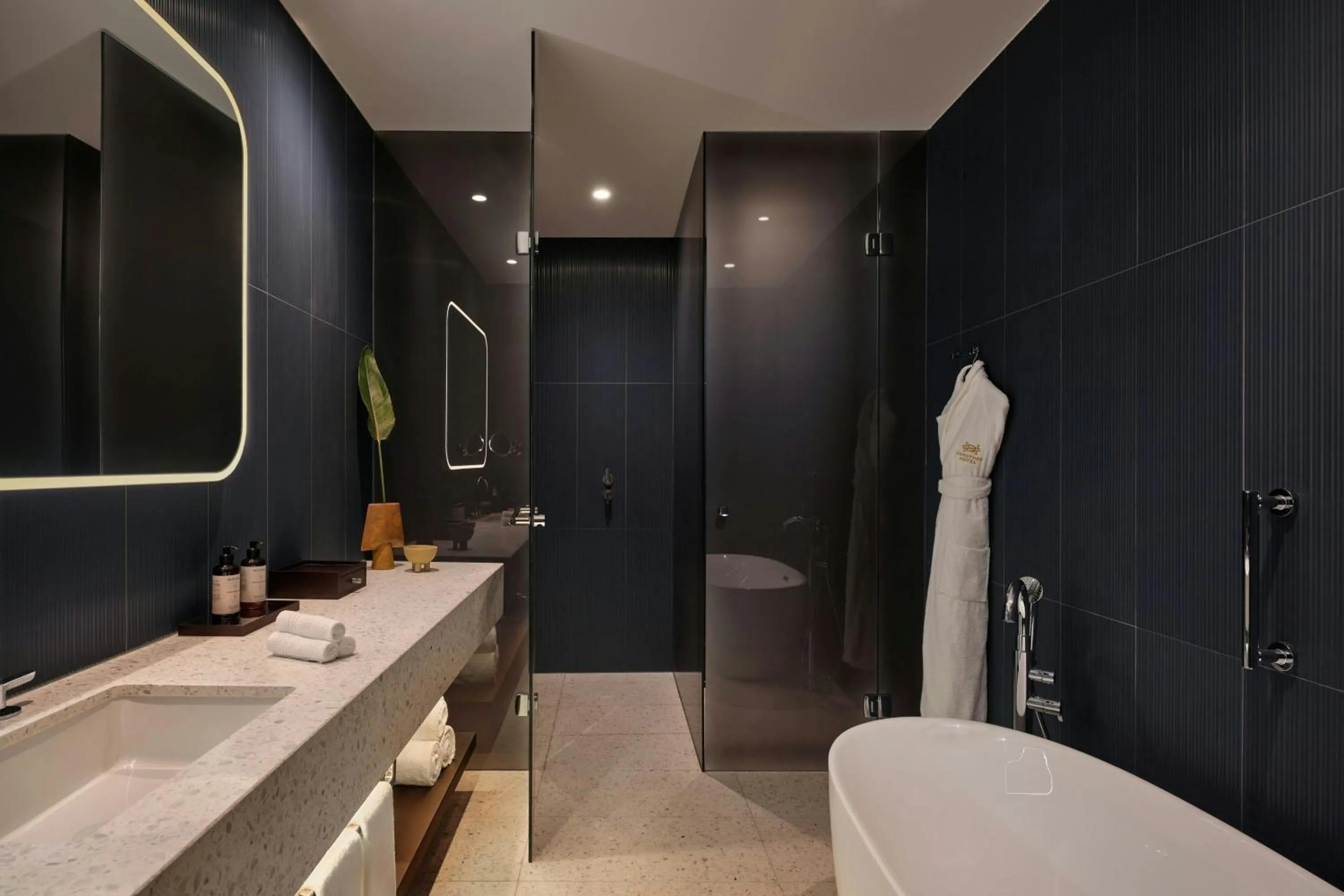 Bathroom in Dorothea Hotel, Budapest, Autograph Collection