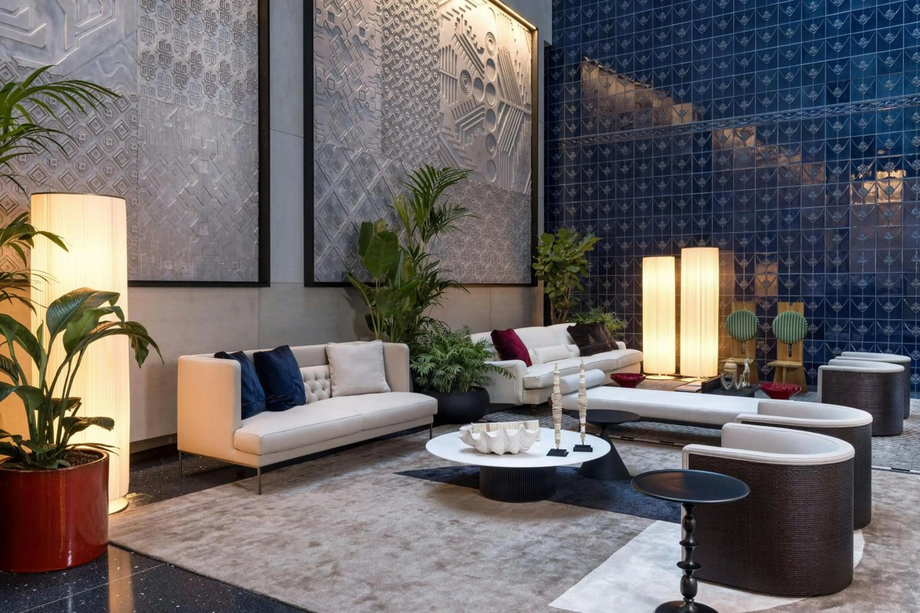 Lobby or reception in Dorothea Hotel, Budapest, Autograph Collection