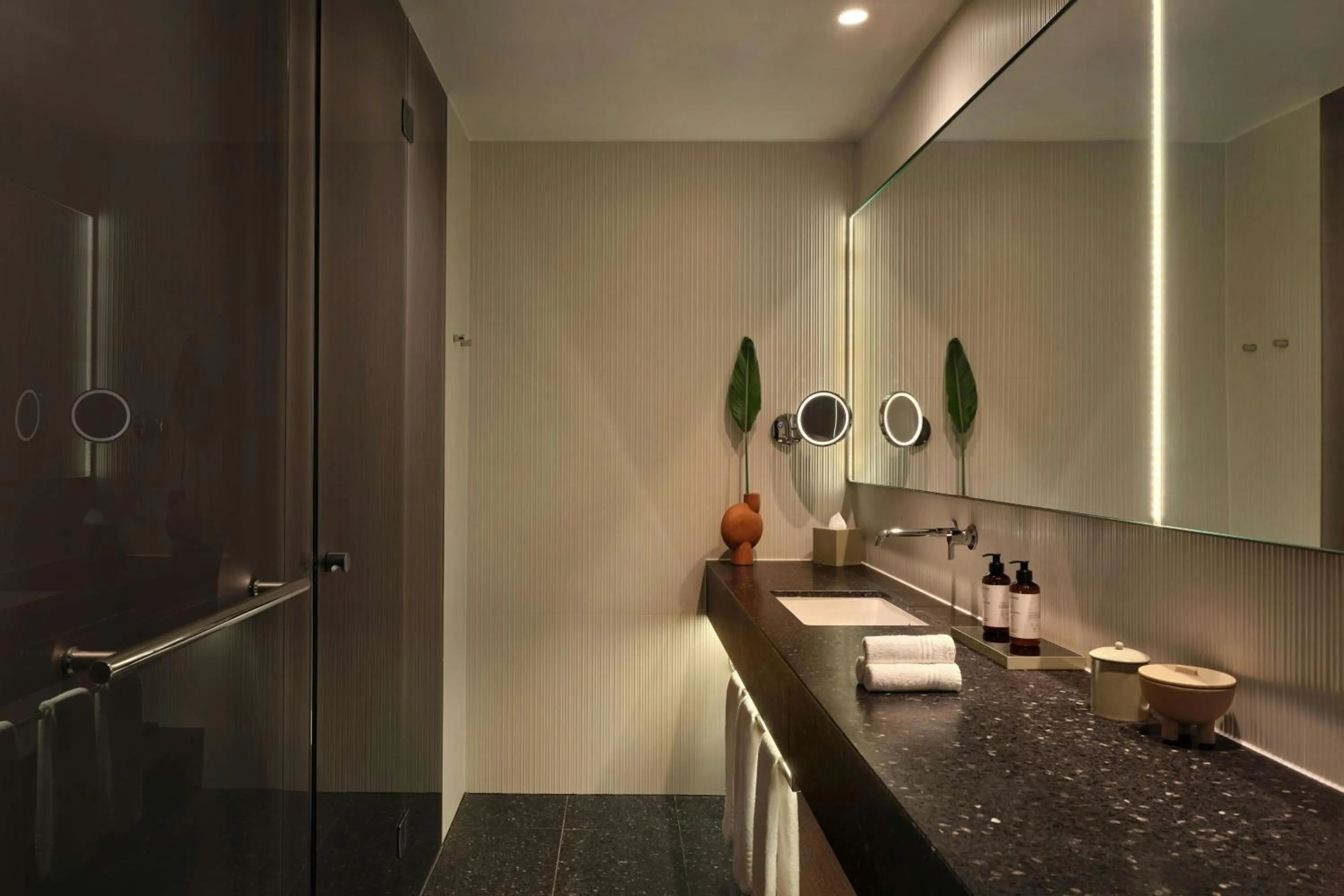 Bathroom in Dorothea Hotel, Budapest, Autograph Collection