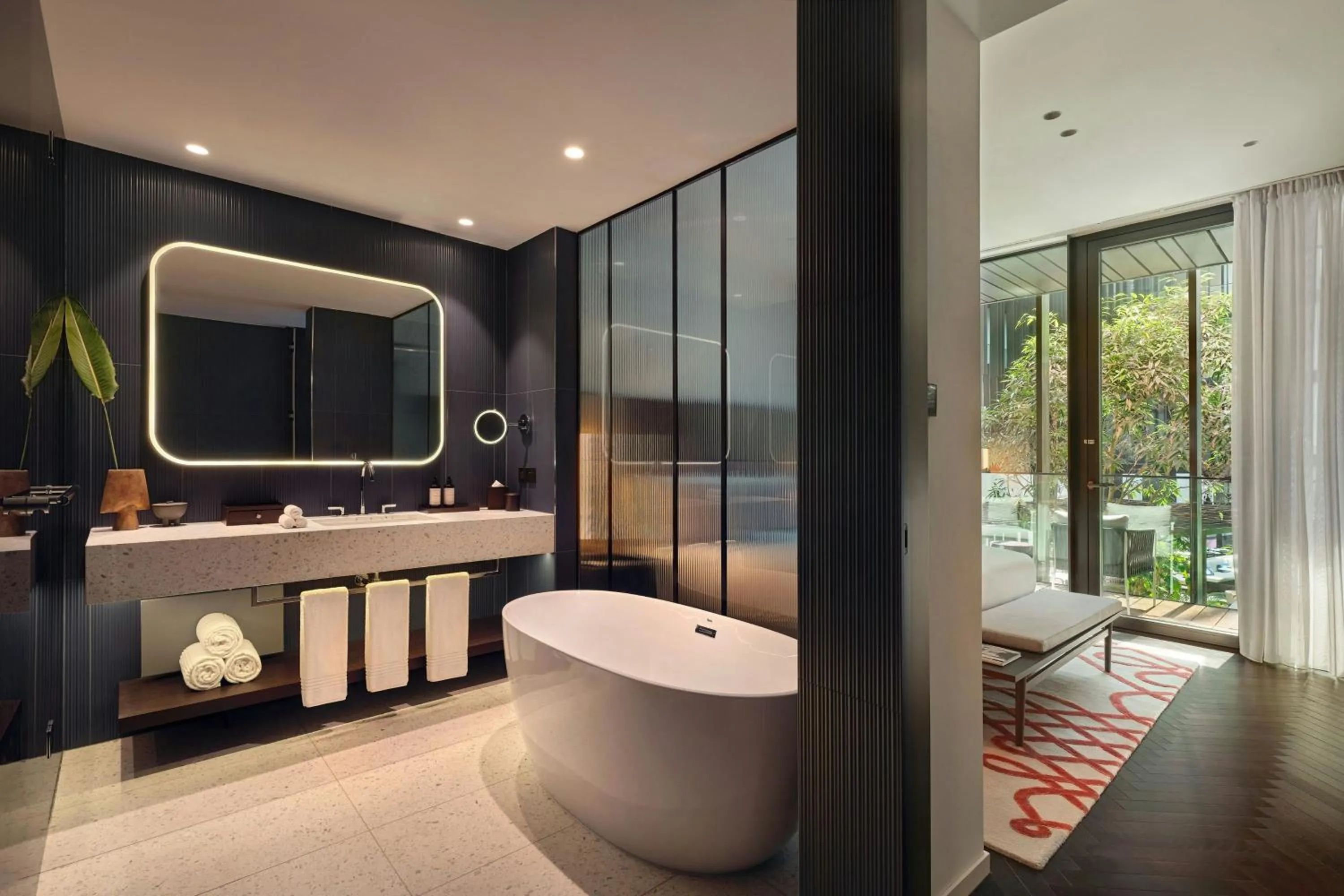 Bathroom in Dorothea Hotel, Budapest, Autograph Collection