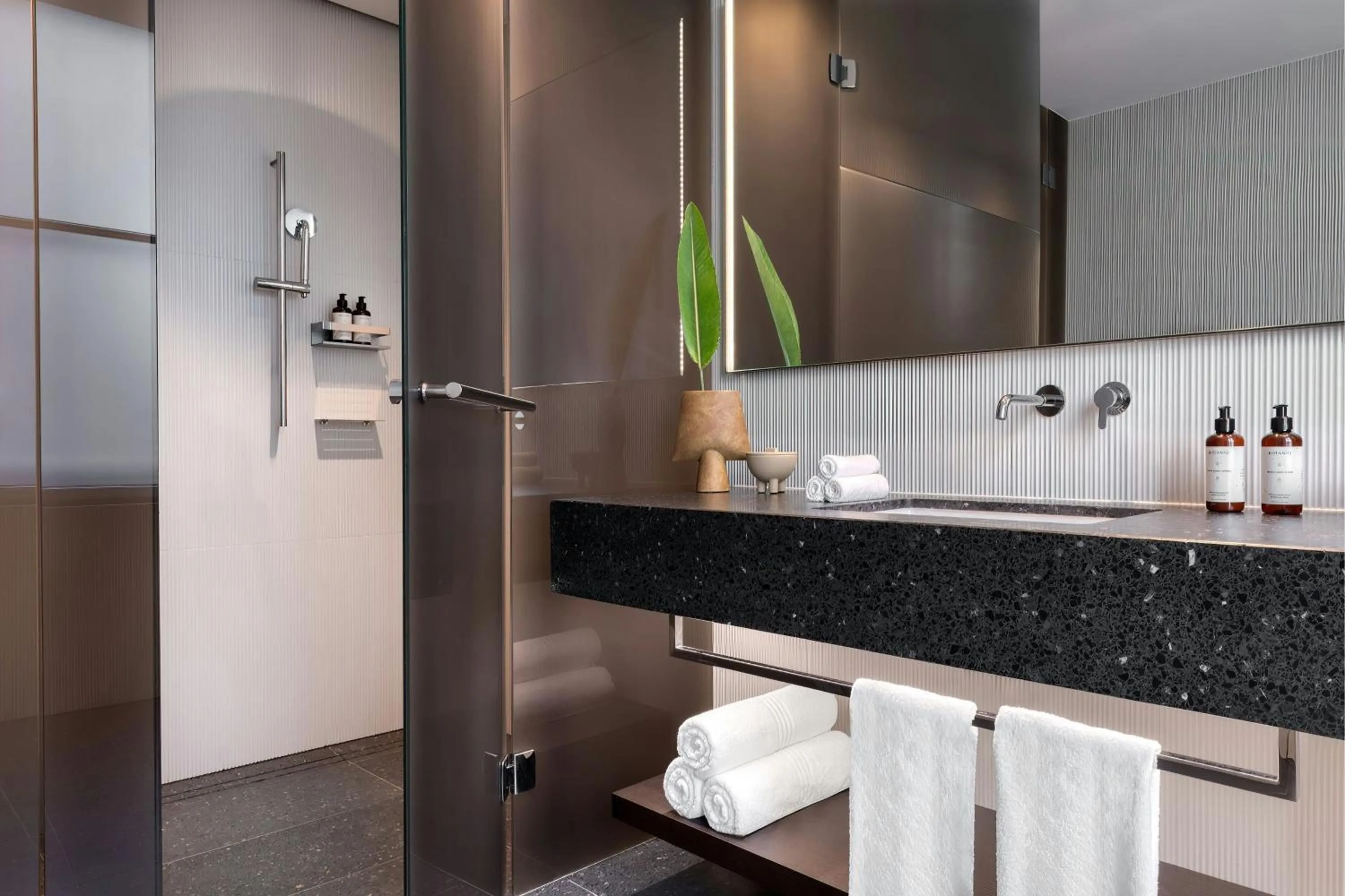 Bathroom in Dorothea Hotel, Budapest, Autograph Collection