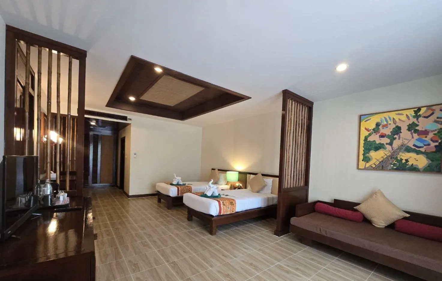 TV and multimedia in Hotel and Beach Bungalow at Lanta Resort
