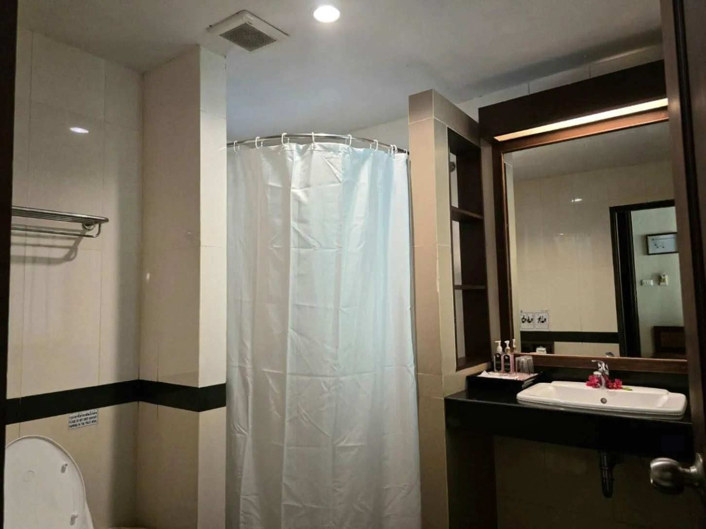 Shower in Hotel and Beach Bungalow at Lanta Resort