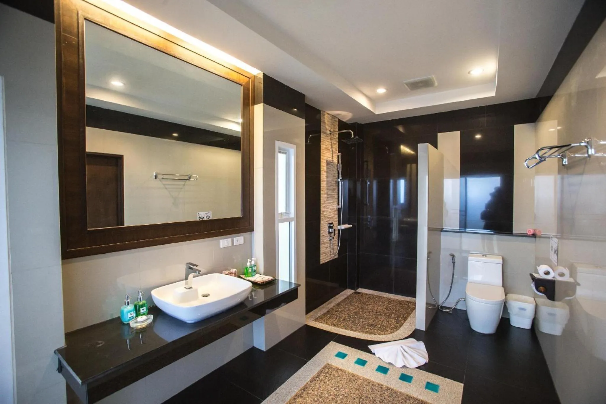 Shower in Hotel and Beach Bungalow at Lanta Resort