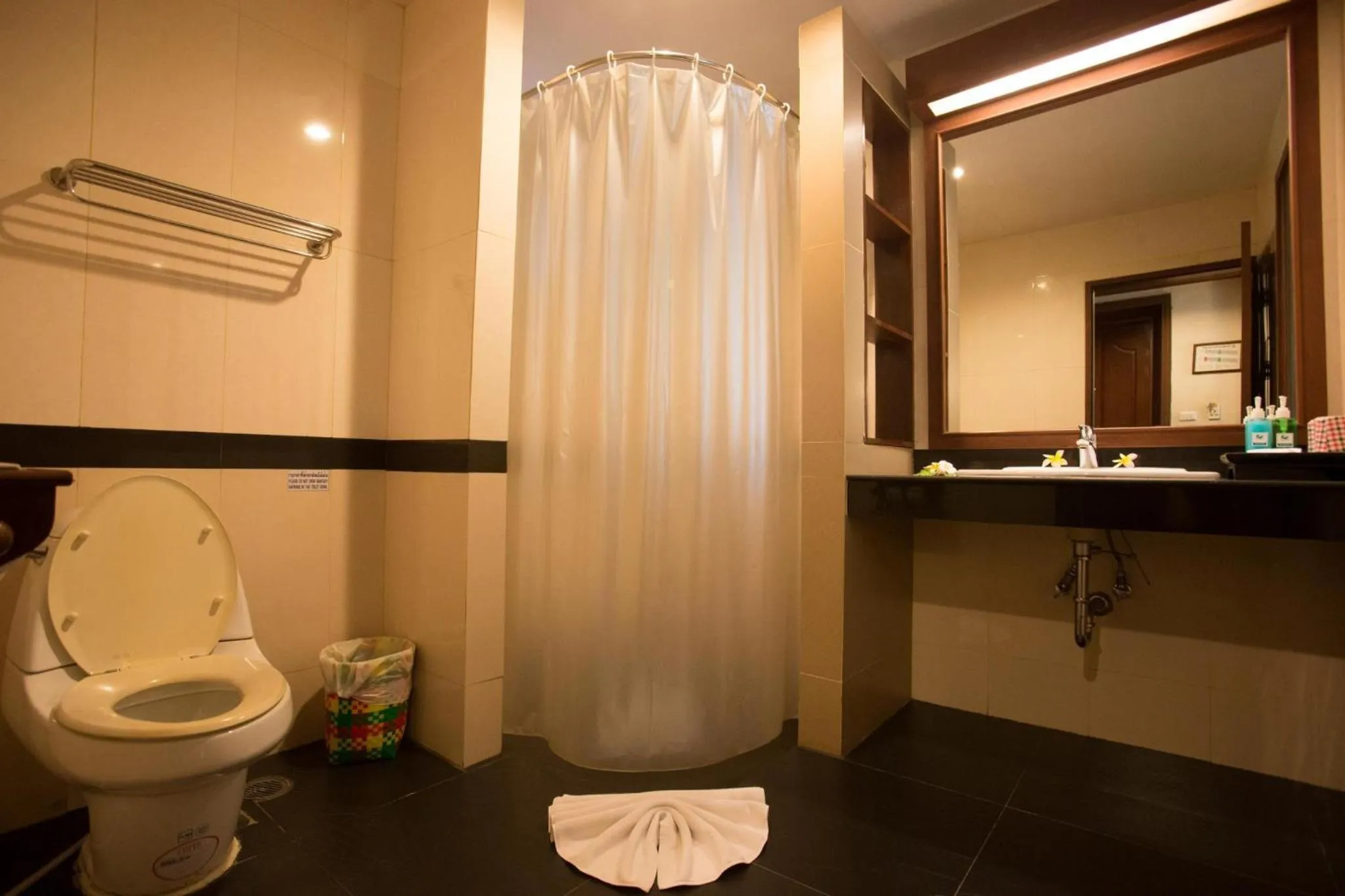 Shower in Hotel and Beach Bungalow at Lanta Resort