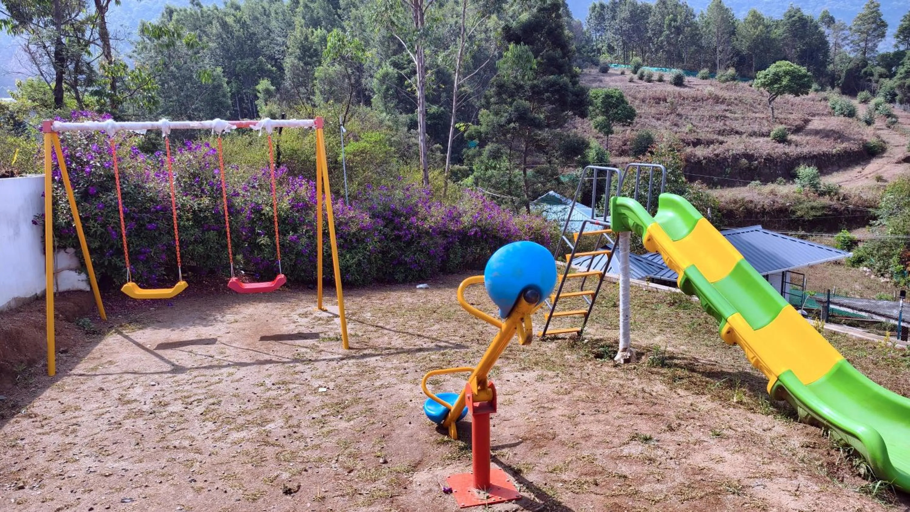 Children play ground in Moon Wings Mountain Resort, Kanthalloor