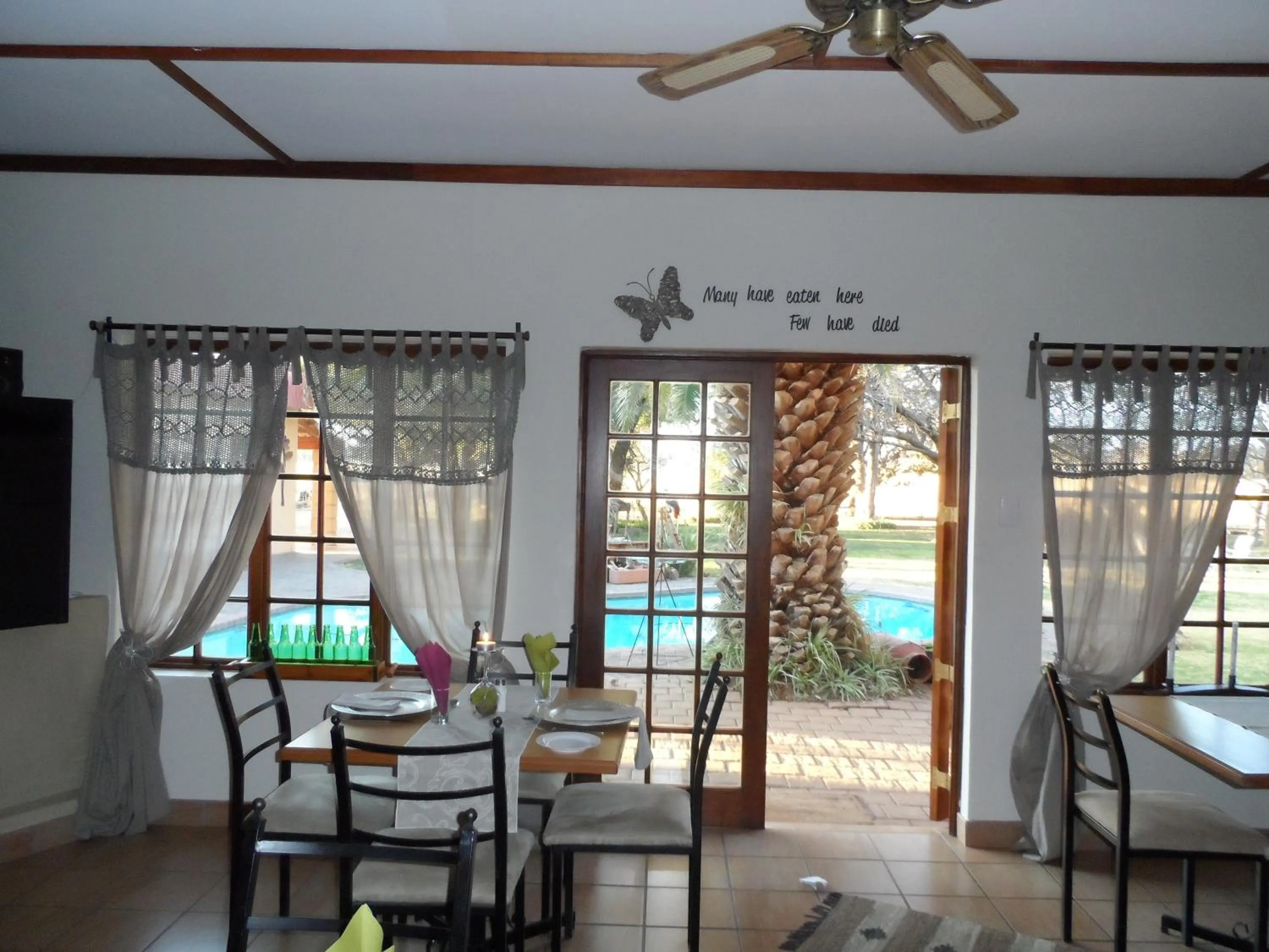 Pool view in A Cherry Lane Self Catering and B&B