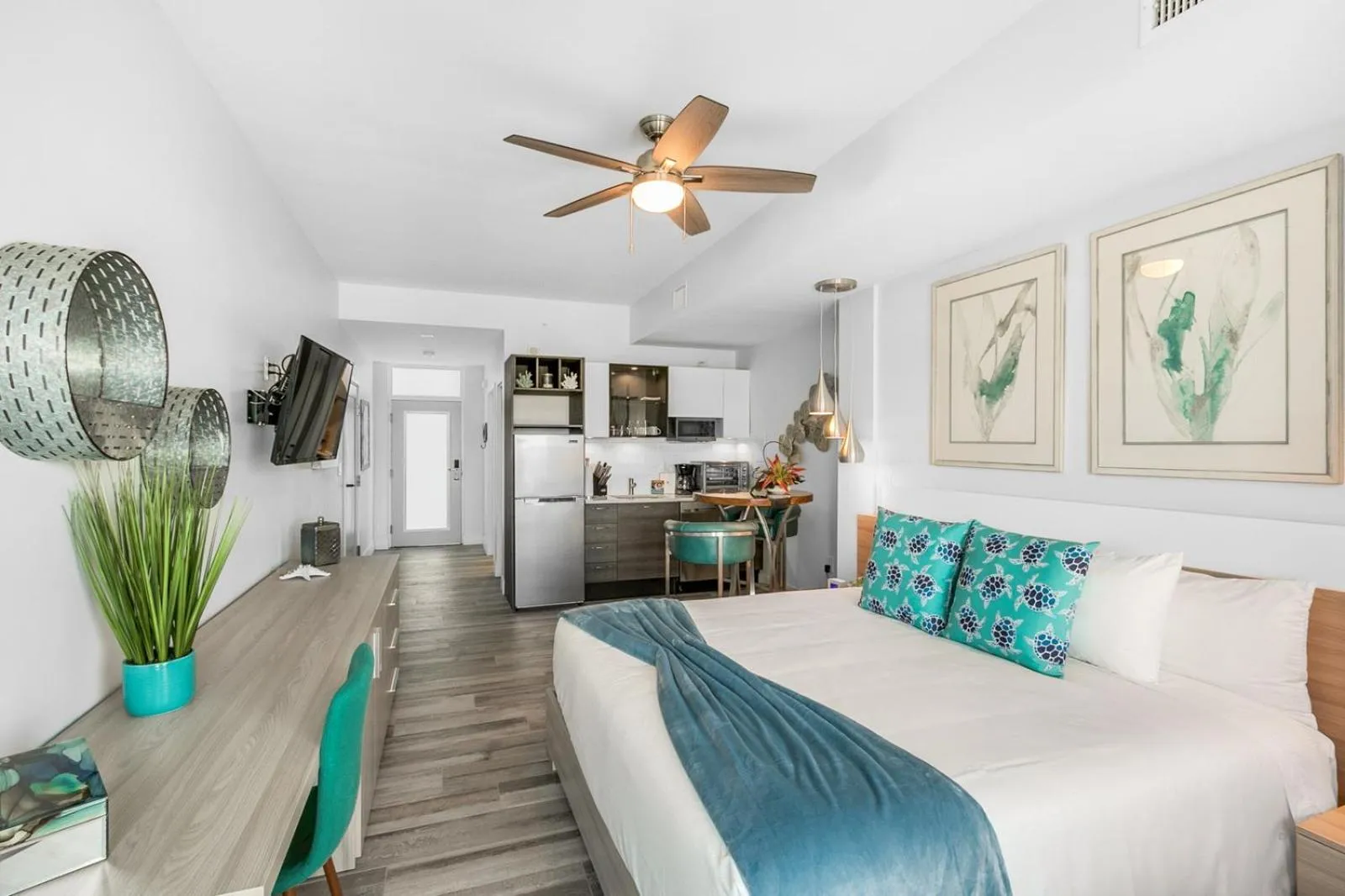 Bed in Dolphins Vacation Rental