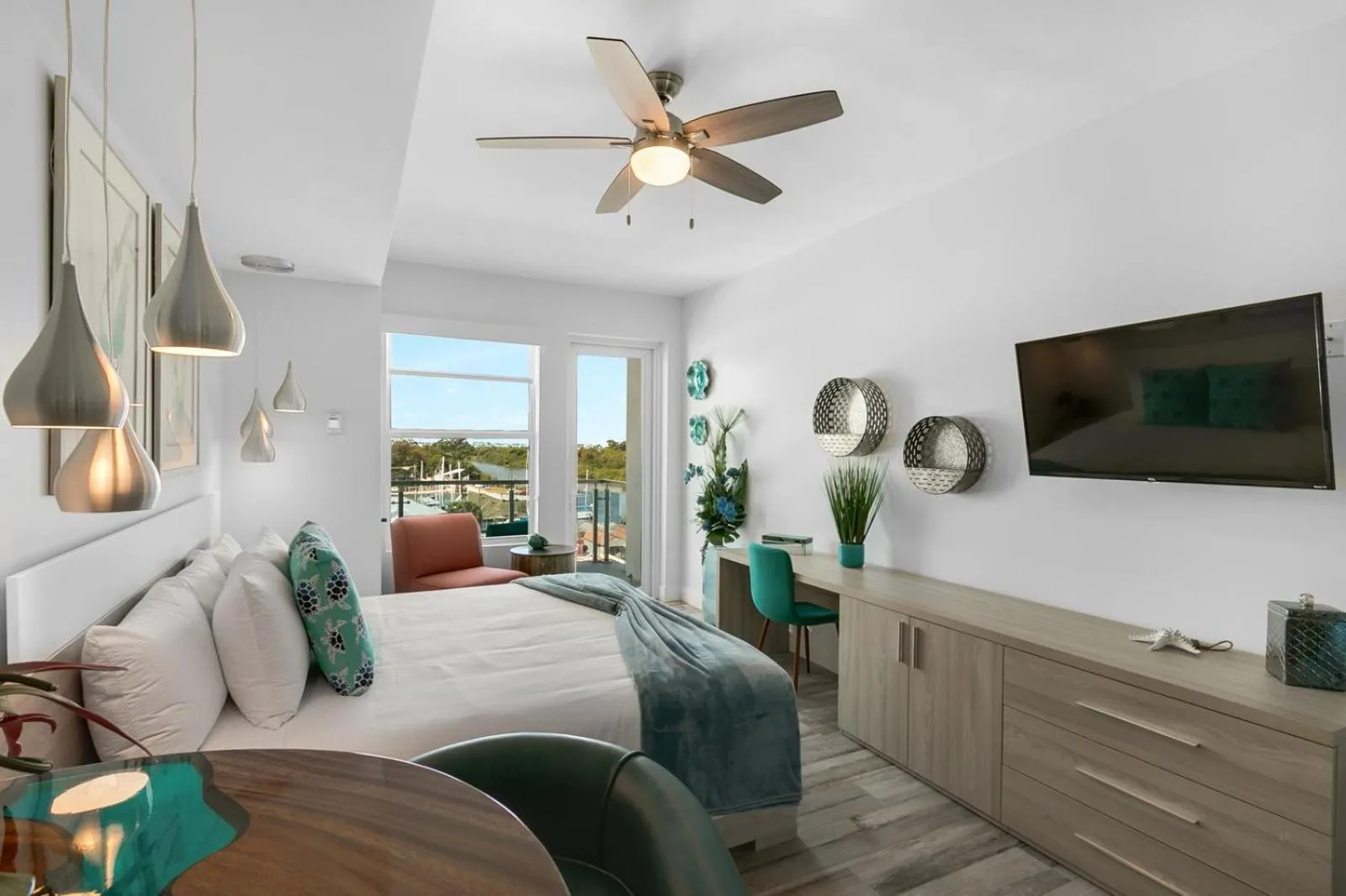 Bed in Dolphins Vacation Rental