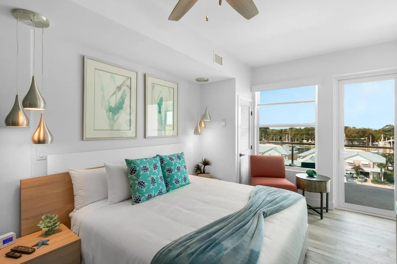 Bed in Dolphins Vacation Rental