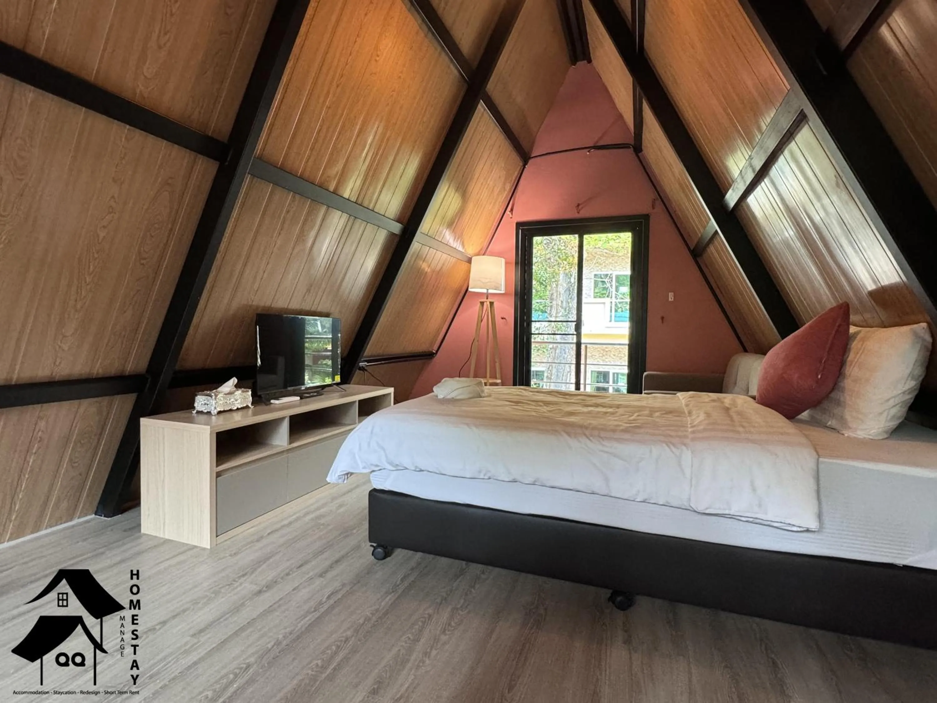 Bed in Happy Garden Resort Betong